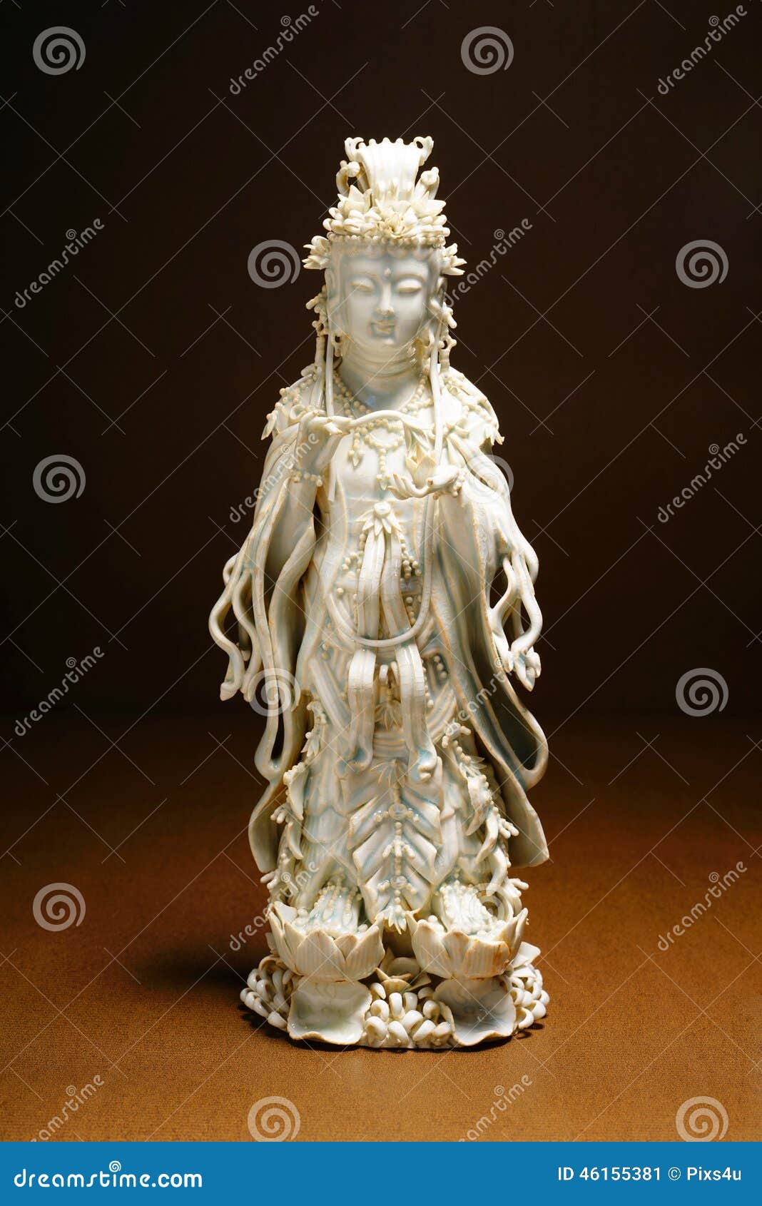 Ancient Quan Yin Buddhist Goddess of Mercy Stock Image Image of