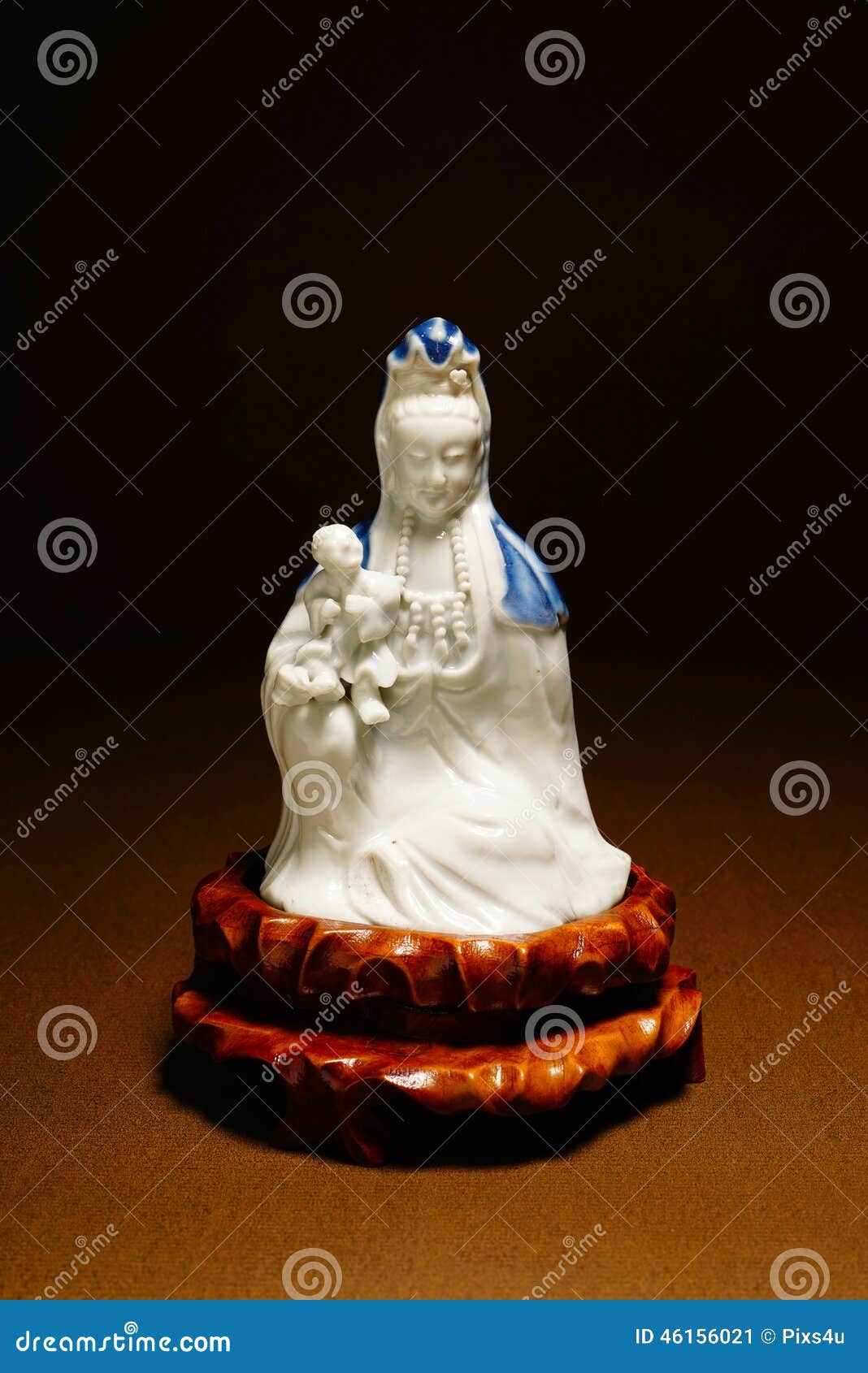Ancient Quan Yin Buddhist Goddess of Mercy Stock Image Image of