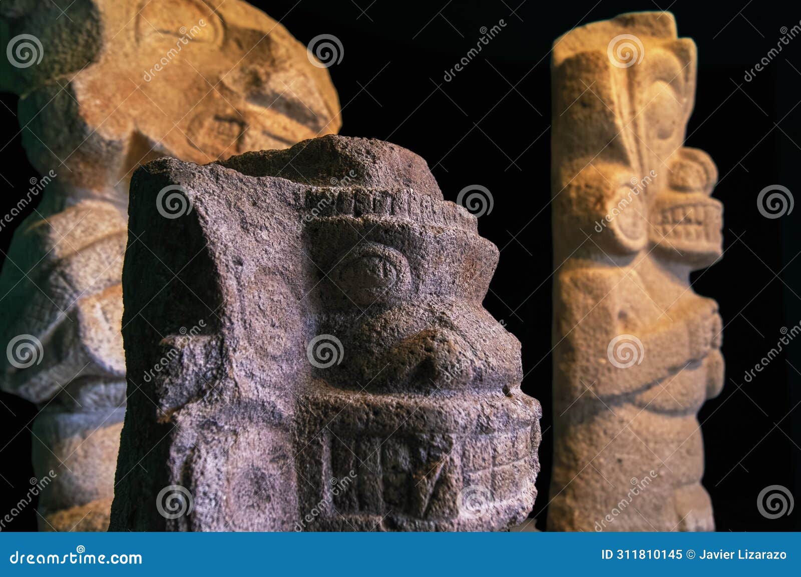 ancient religious monument and megalithic pre-columbian sculpture in san agustÃ­Â­Â­n archaeological park
