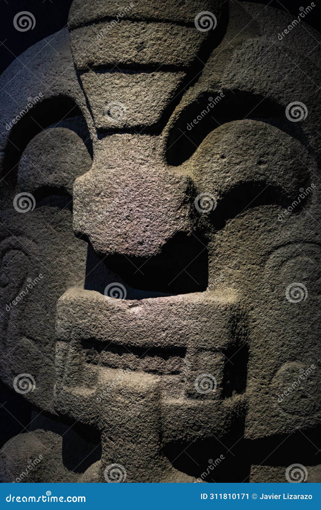 ancient religious monument and megalithic pre-columbian sculpture in san agustÃ­Â­Â­n archaeological park