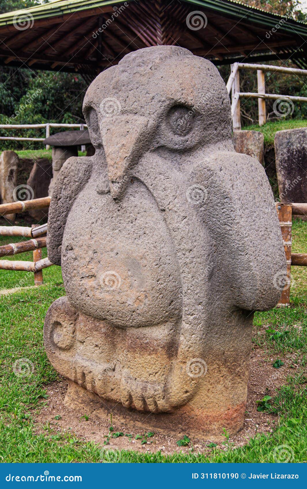 ancient religious monument and megalithic pre-columbian sculpture in san agustÃ­Ã­Â­Â­n archaeological park