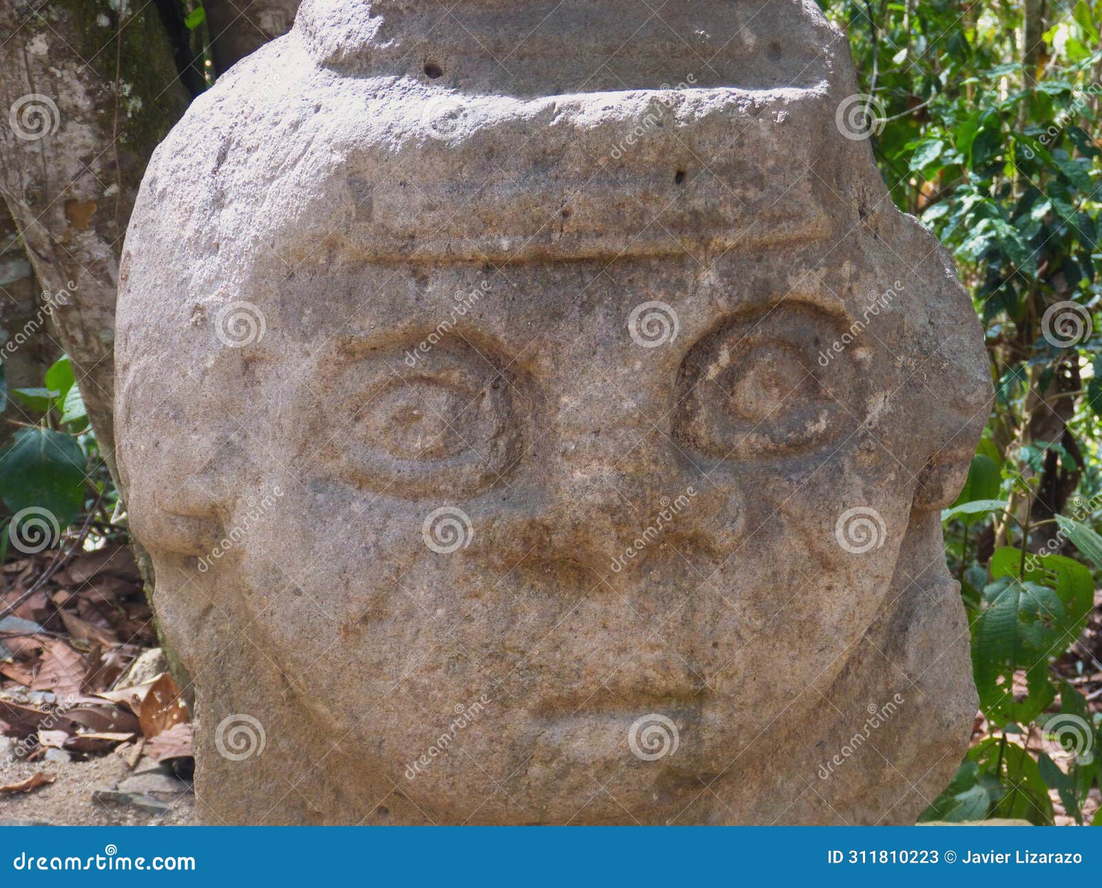 ancient religious monument and megalithic pre-columbian sculpture in san agustÃ­Â­Â­n archaeological park