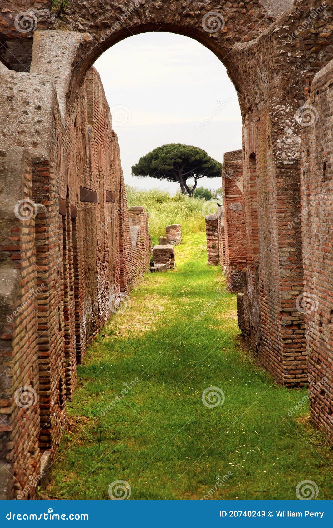 ancient roman arch ostia antica rome italy