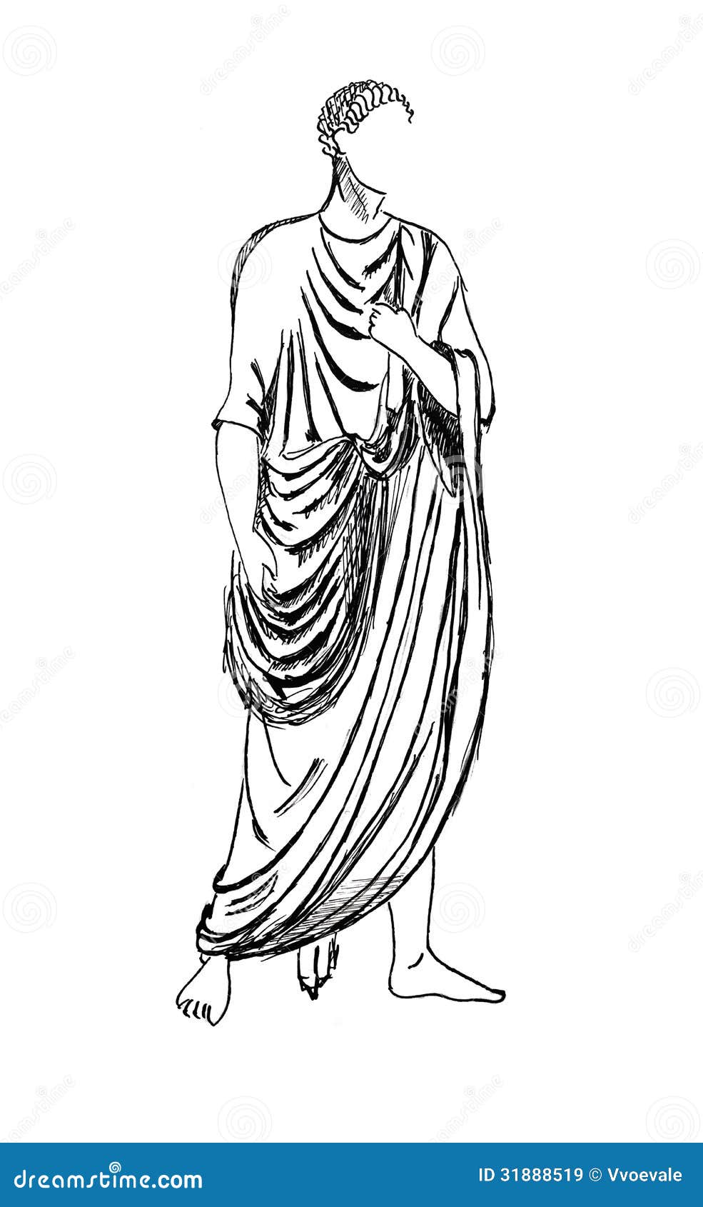 Ancient Roman emperor stock illustration. Illustration of drawing