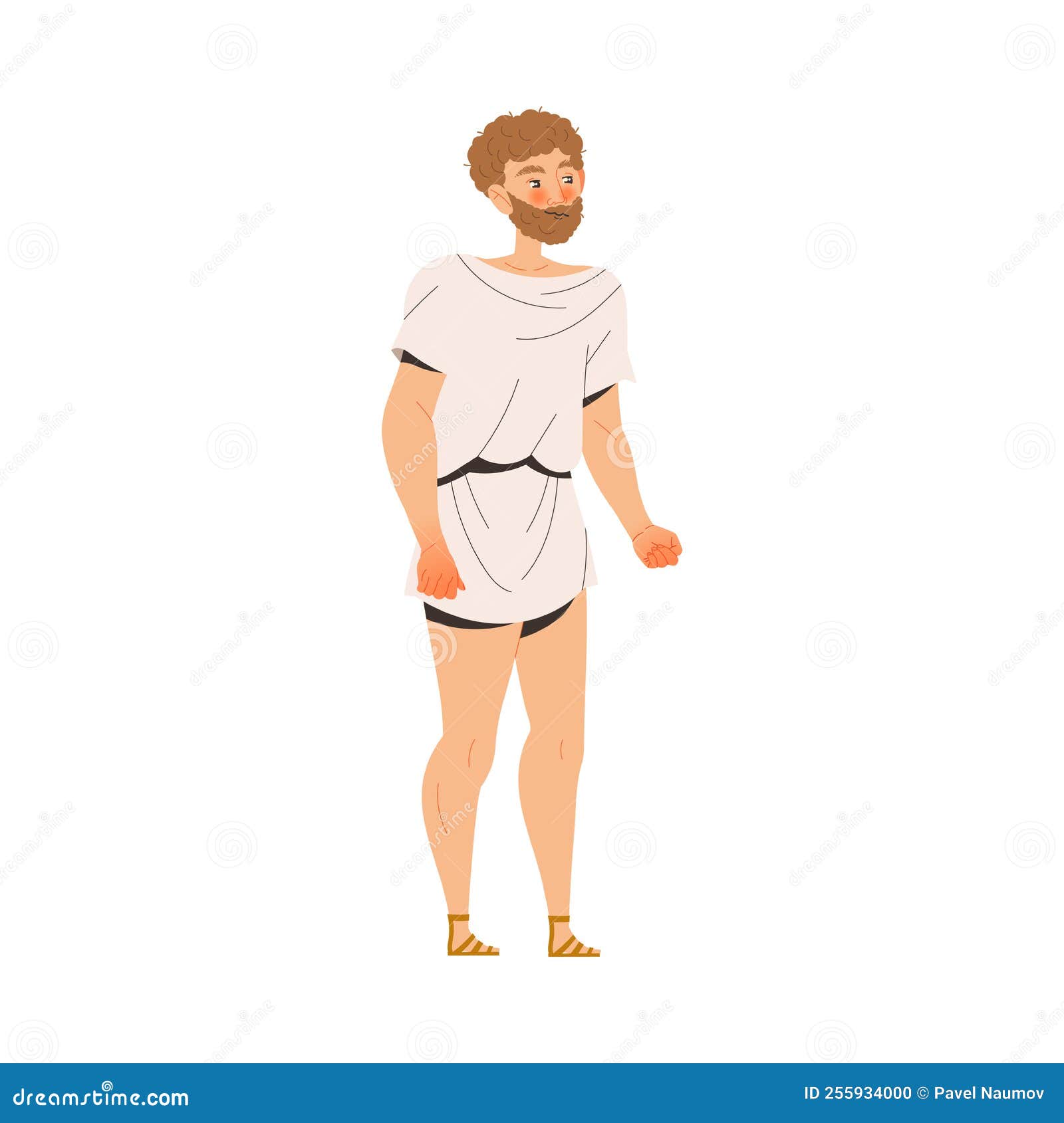 Ancient Roman Man Plebeian Character from Classical Antiquity Vector ...