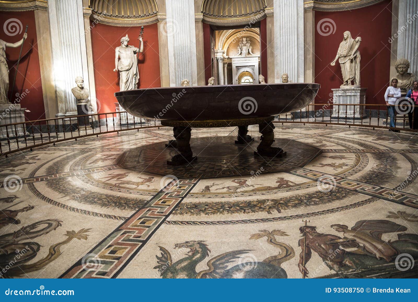 Ancient Roman Mosaic Floor In The Vatican Museums In The Vatican