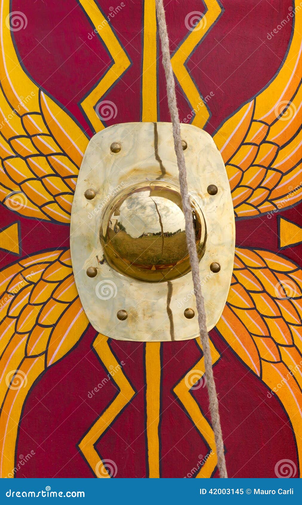 Ancient Roman Shield. Ancient Roman decorated legionary shield