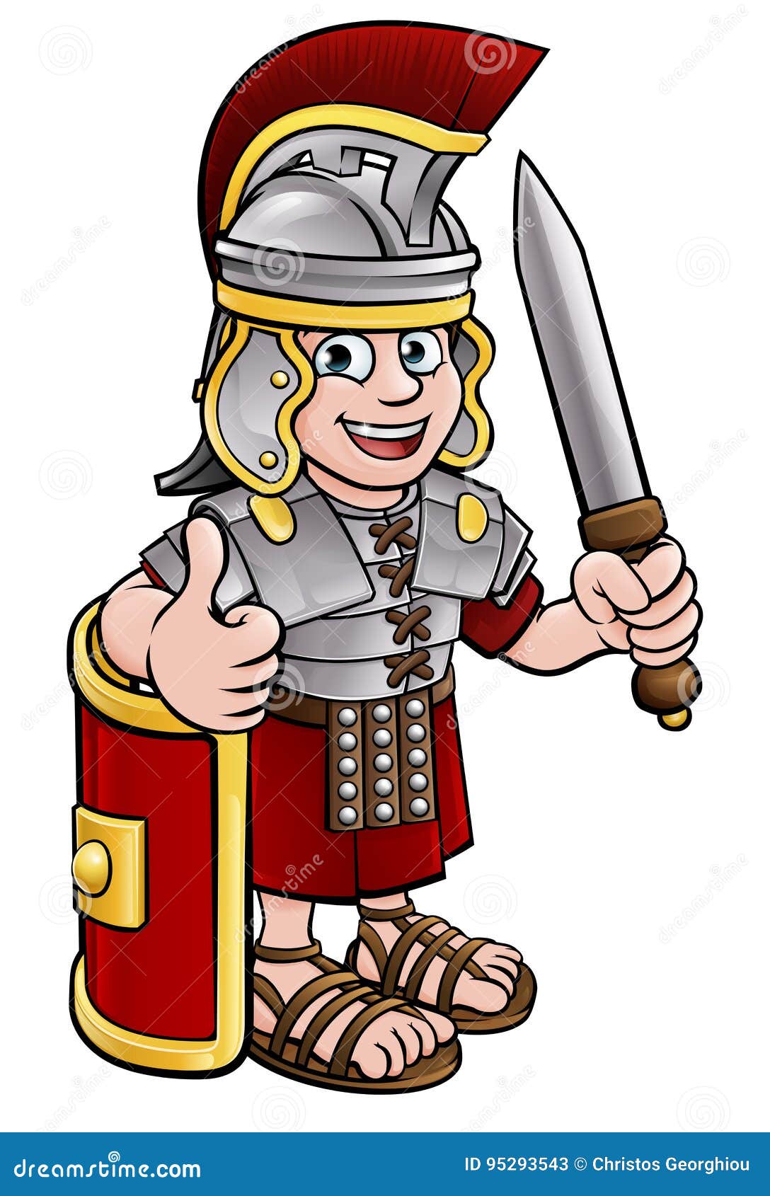 Ancient Roman Soldier stock vector. Illustration of armor - 95293543