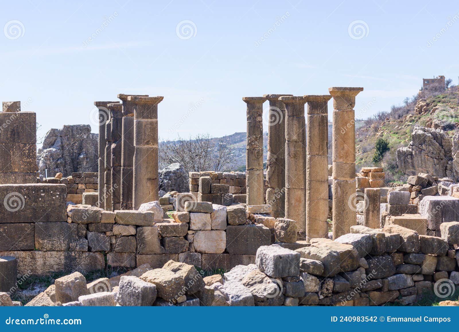 ancient ruins of baal roman temple in faqra, near faraya, lebanon