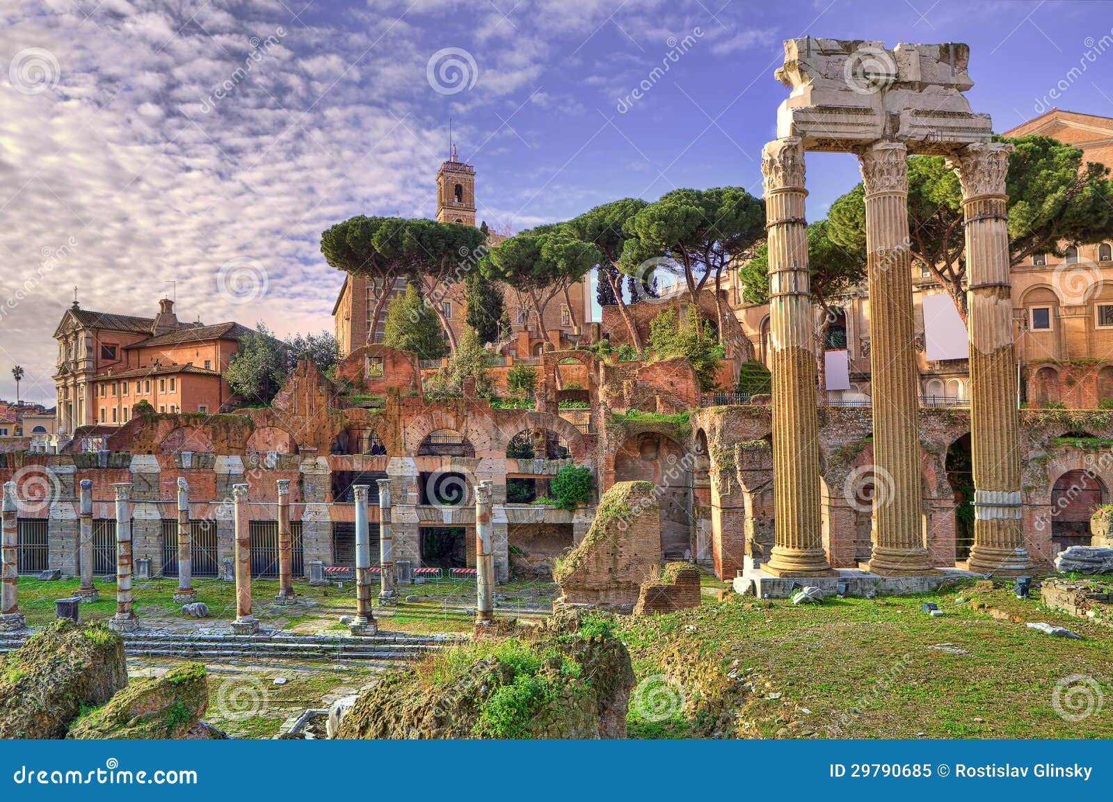 ancient ruins. rome, italy.