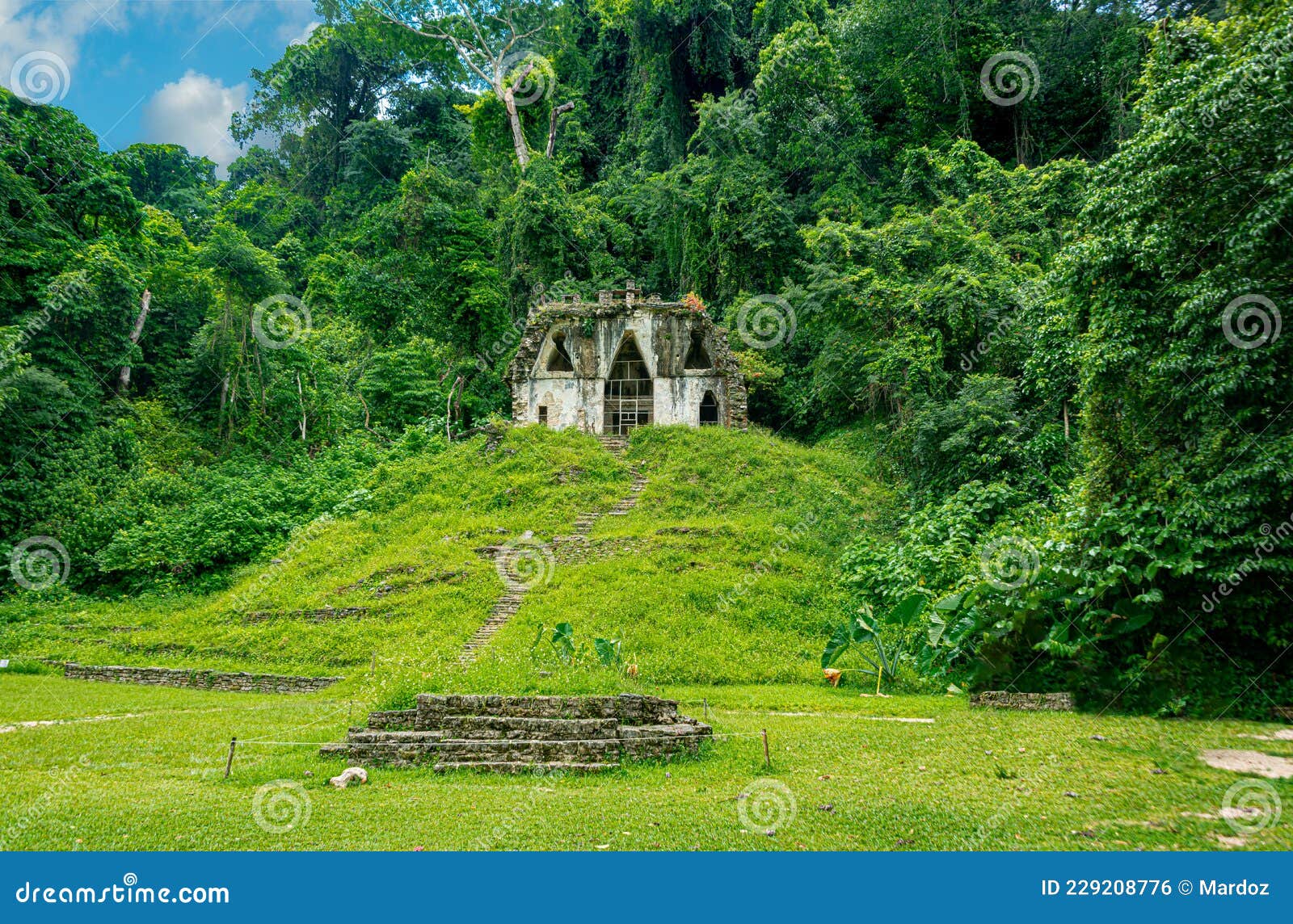 temple of the foliated cross, palenque, chiapas, mexico