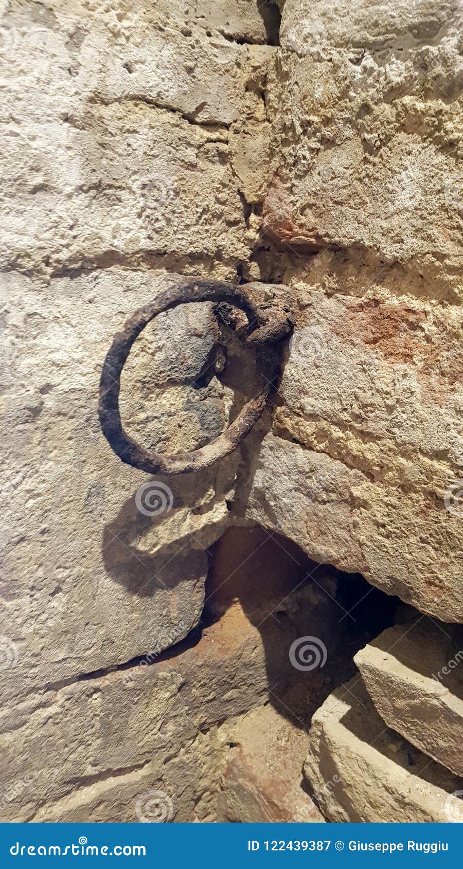 Ancient rusty wall ring stock image. Image of architecture 122439387
