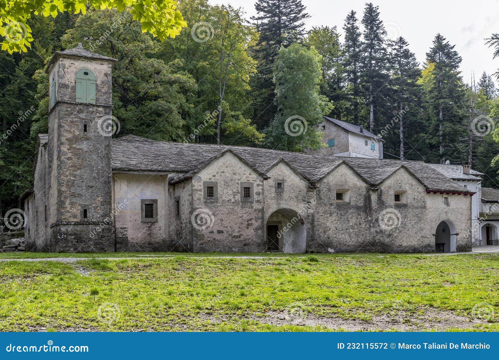 the ancient sanctuary of the madonna dell`acero in lizzano in belvedere, bologna, italy