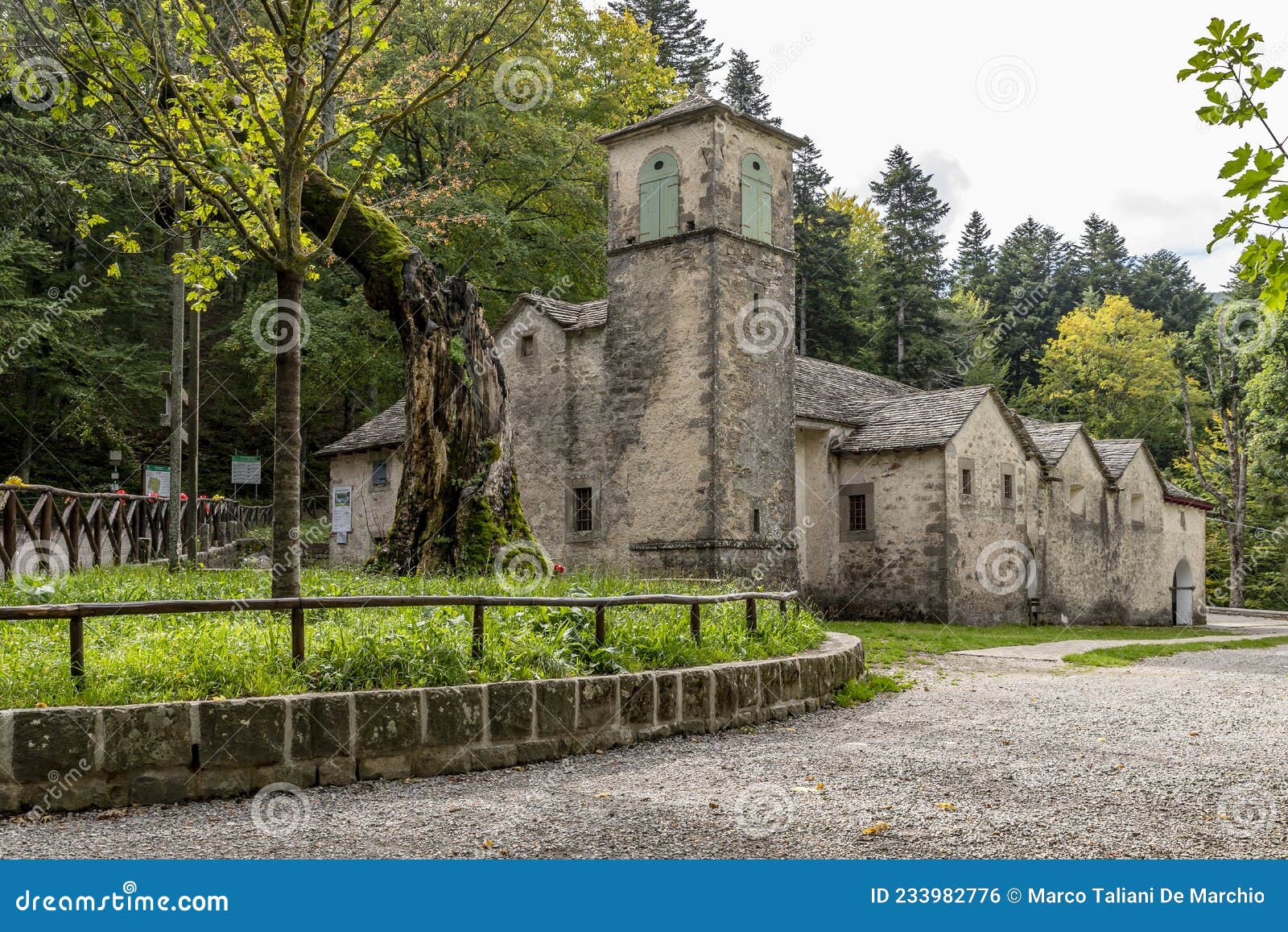 the ancient sanctuary of the madonna dell`acero in lizzano in belvedere, bologna, italy