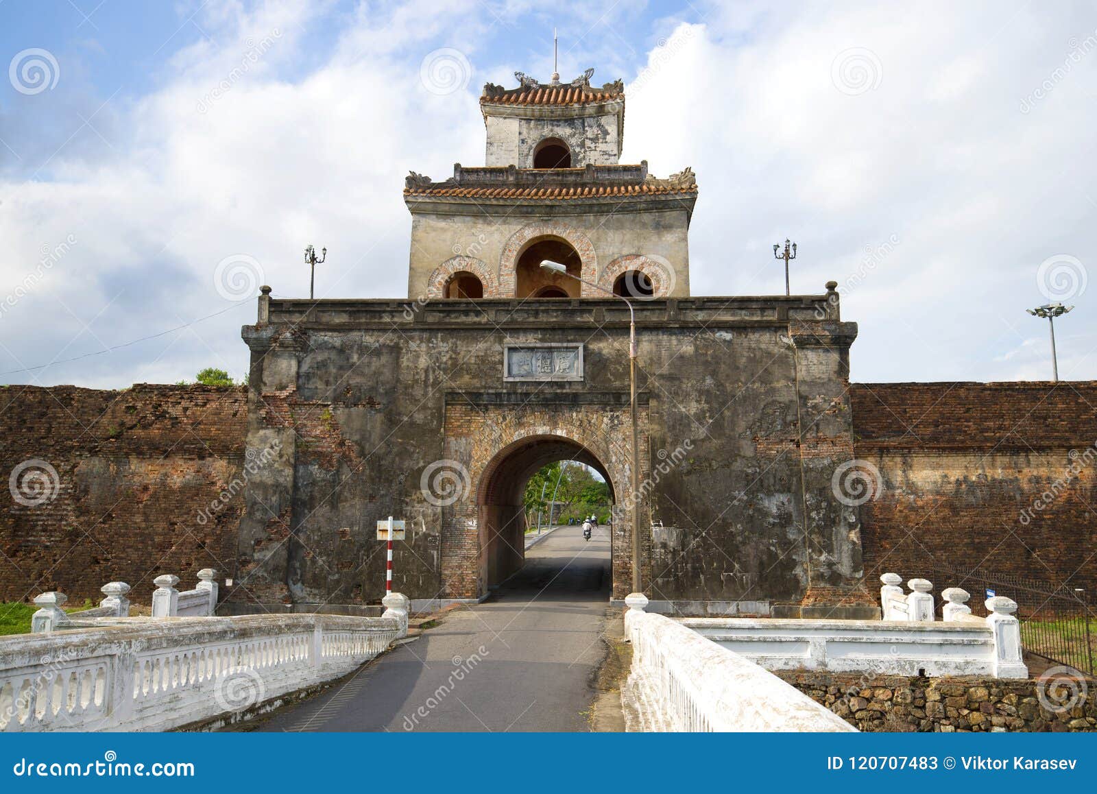 ancient serf bastion with gate. citadel cities of hue, vietnam