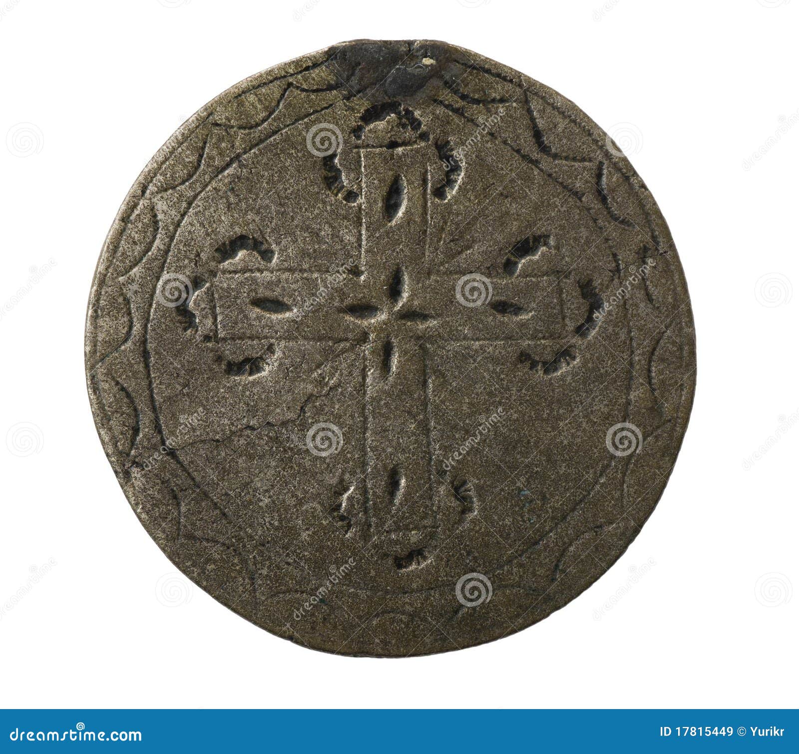 An Ancient Silver Medallion Stock Image Image of handicraft, vintage