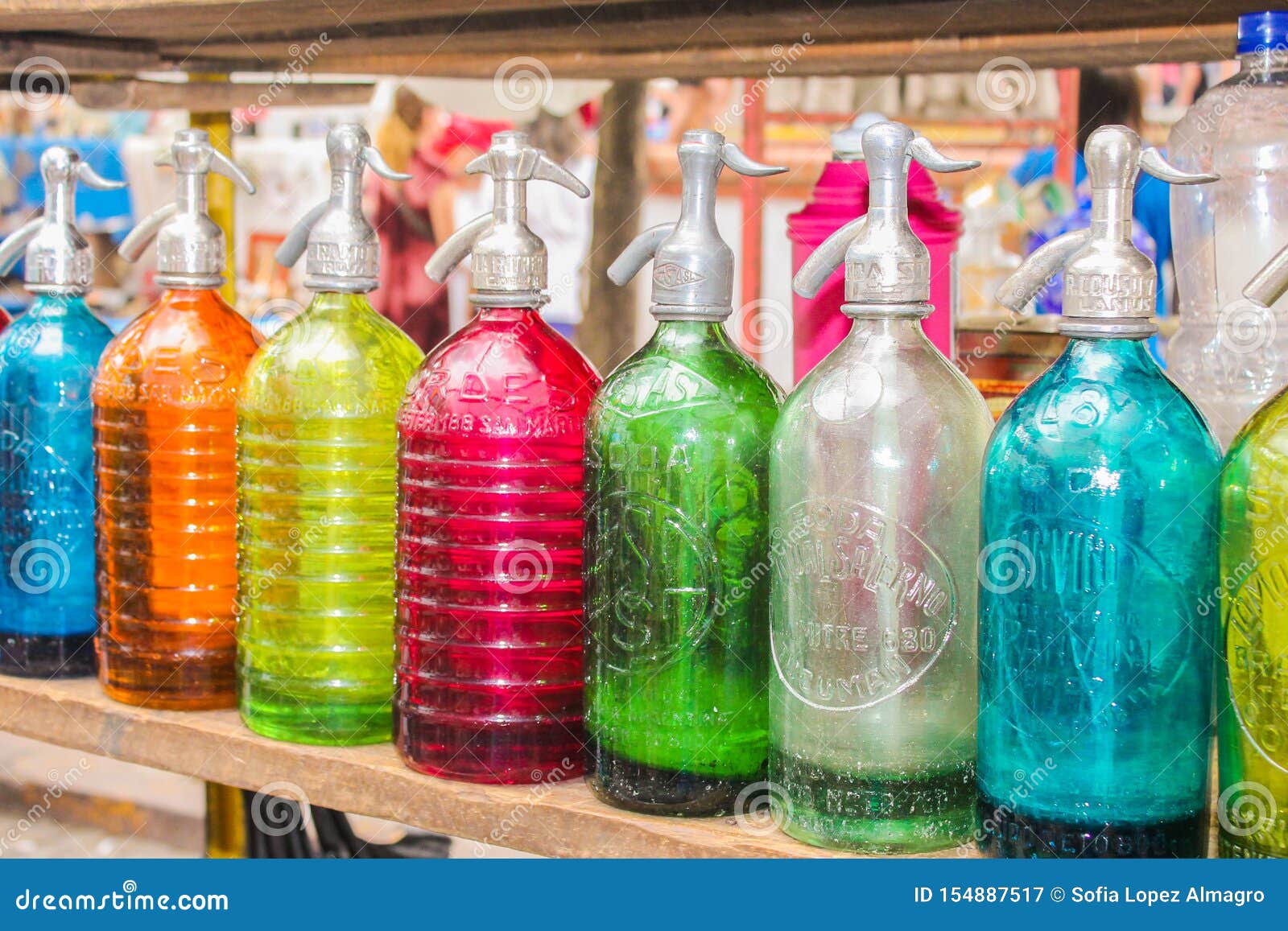 Ancient Siphons Bottle Colourful Violet Telmo Stock Image - Image of ...