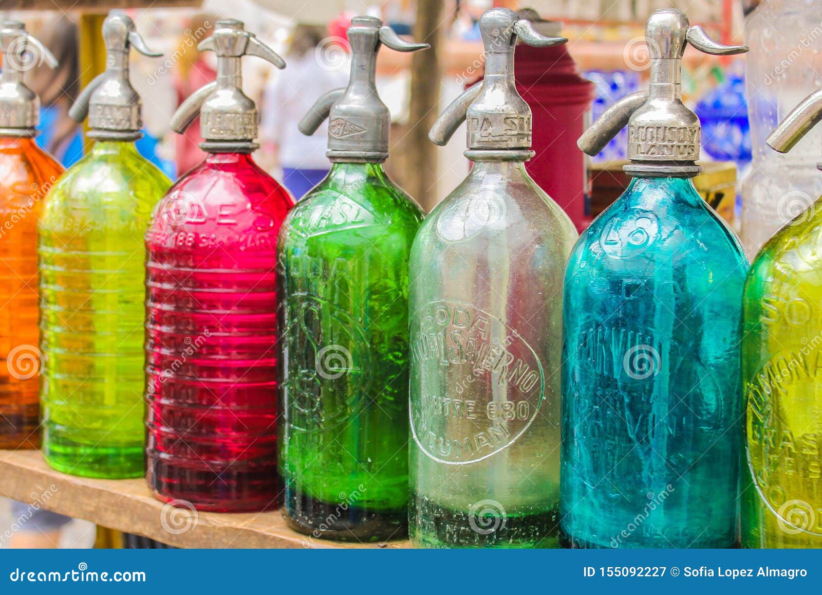 Ancient Siphons Home Colourful San Telmo Stock Image - Image of ancient ...