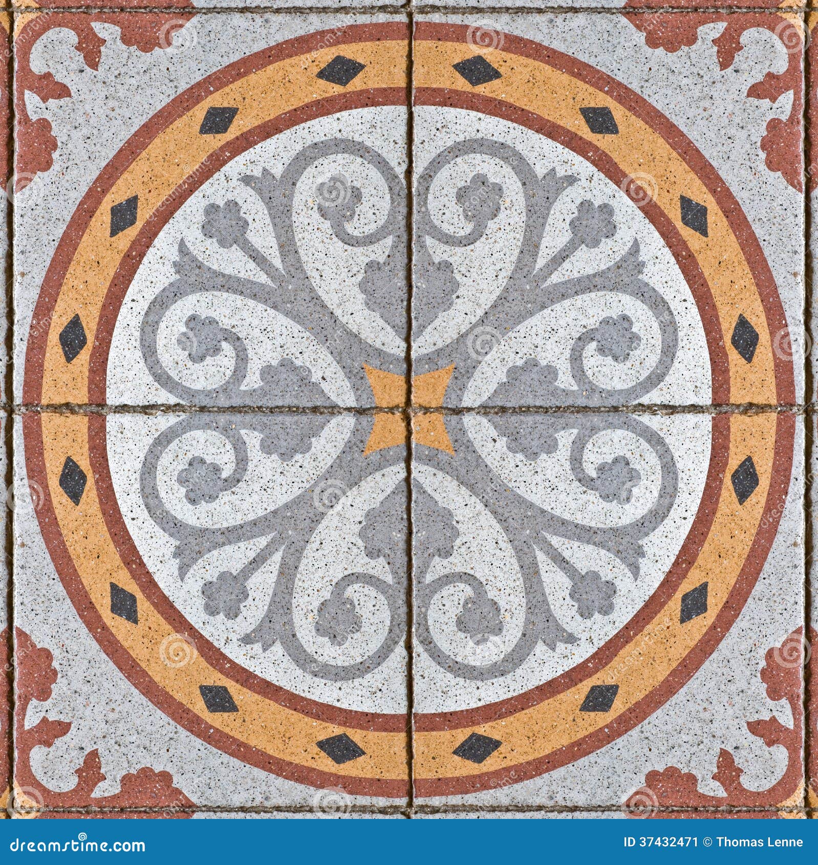 ancient square paving tile