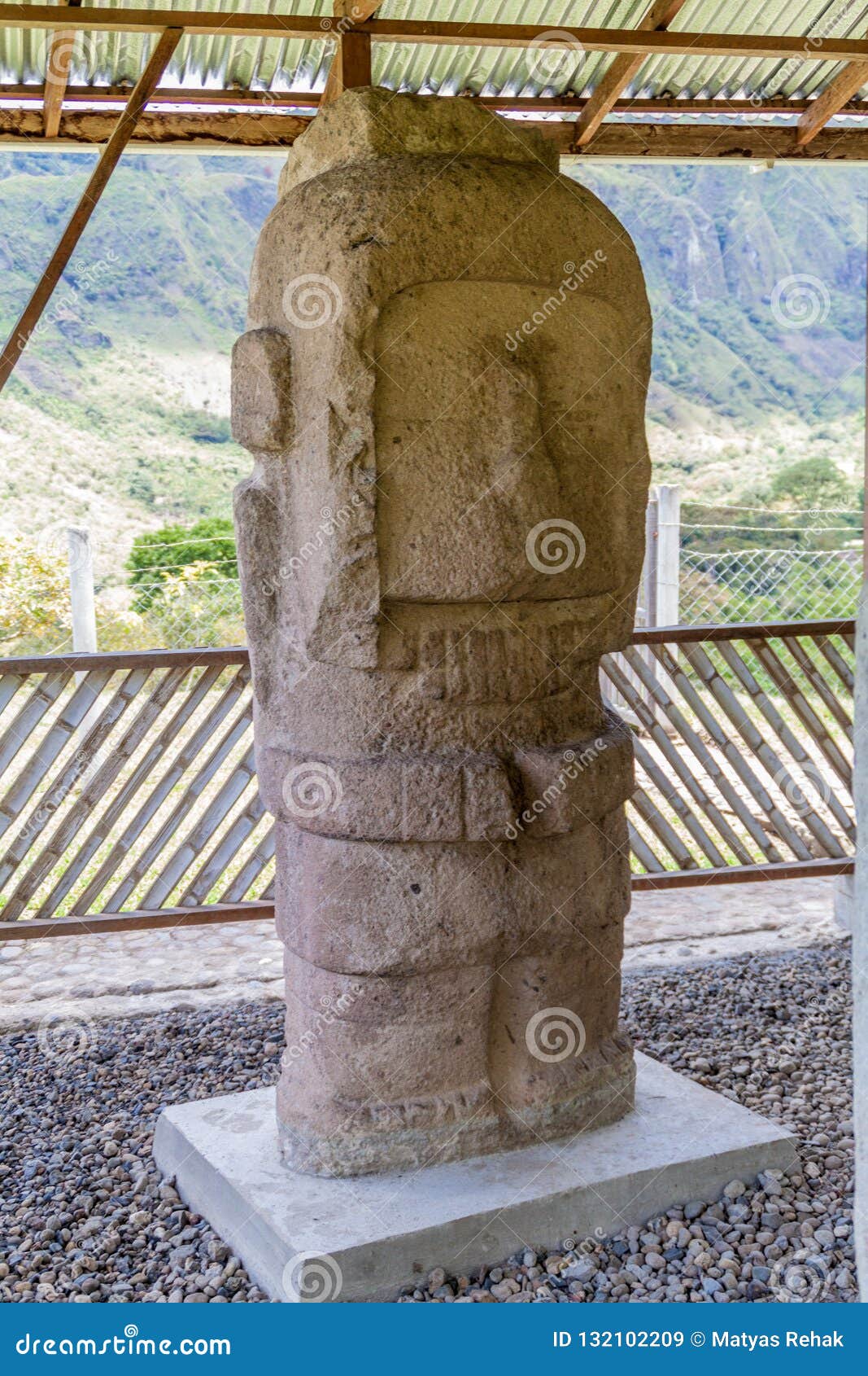 ancient statues at el tablon site in tierradentro