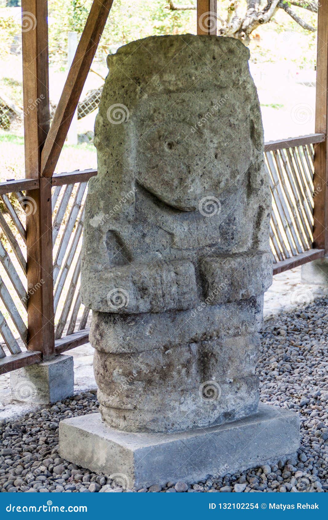 ancient statues at el tablon site in tierradentro