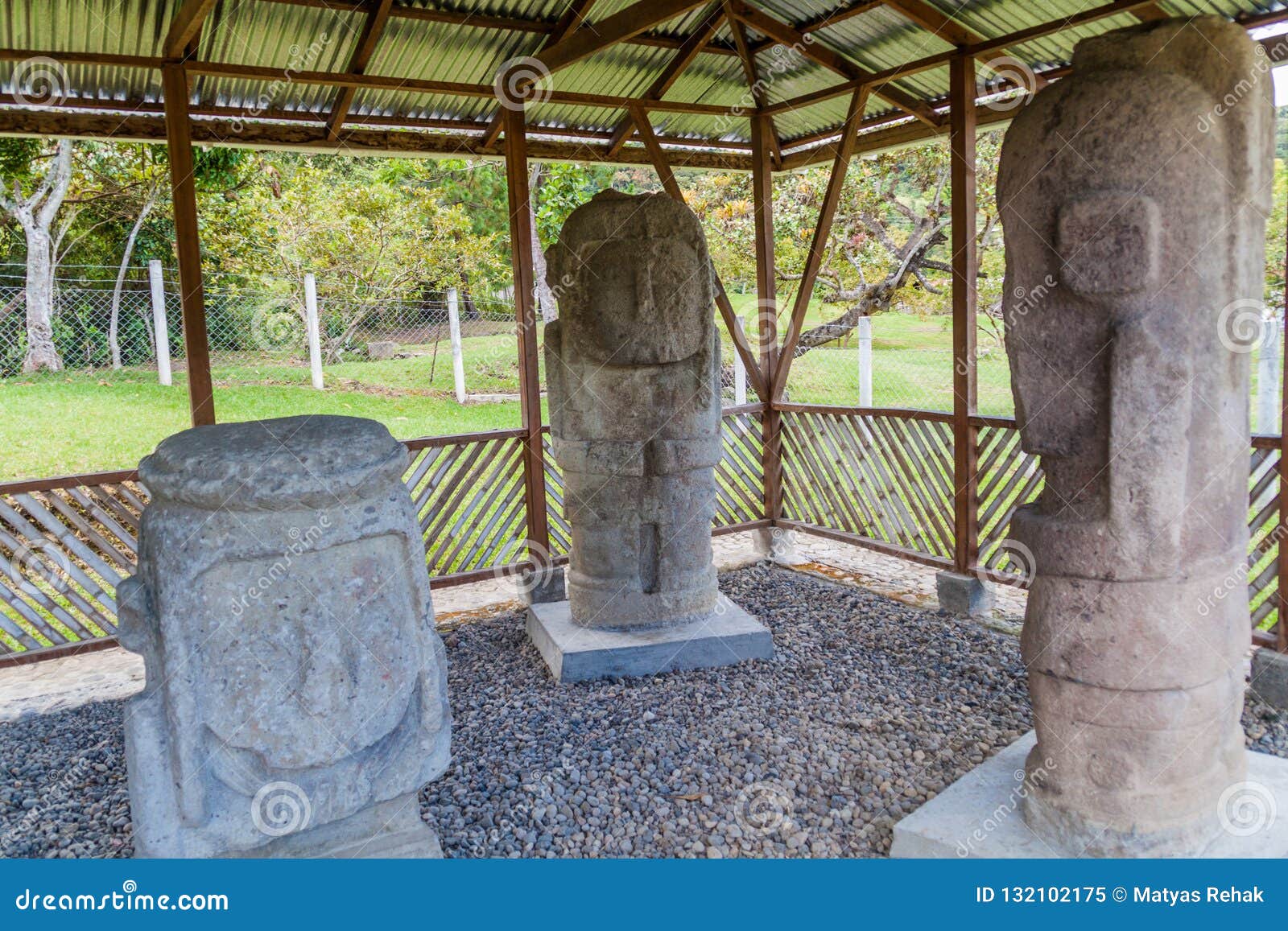 ancient statues at el tablon site in tierradentro