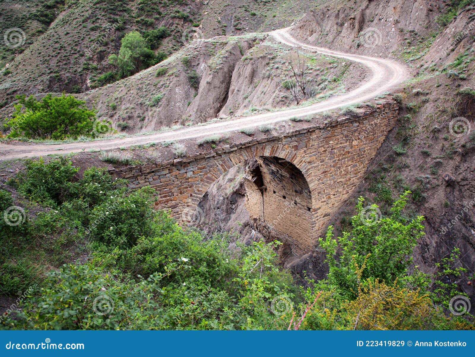 Old Bridge In Dagestan Mountains Stock Photography