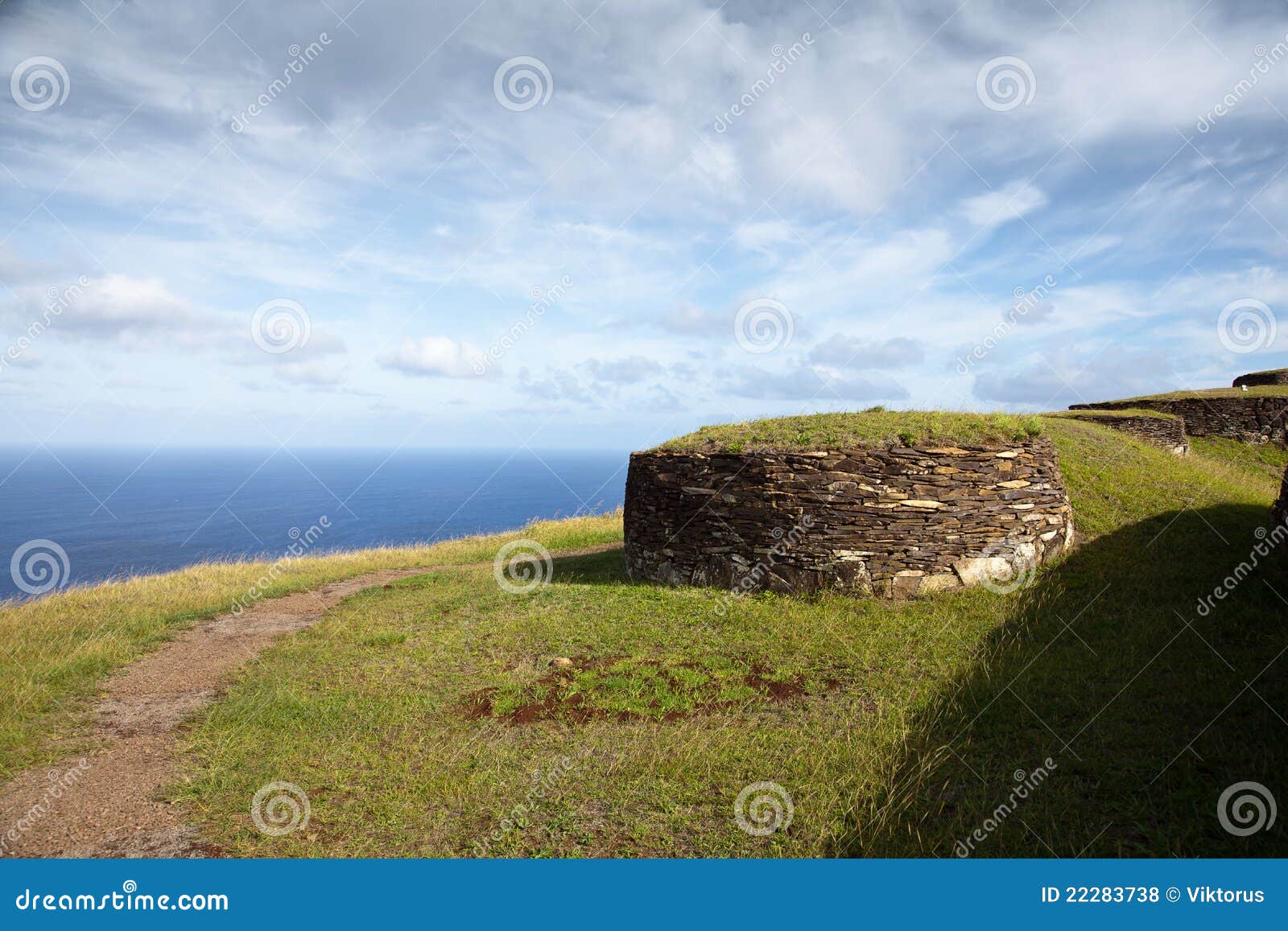 Ancient Stone Houses of Easter Island Stock Photo Image of green, eternity 22283738