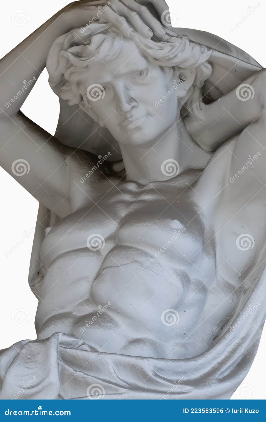 Ancient Stone Statue of Young Hercules Heracles As Symbol of Power and