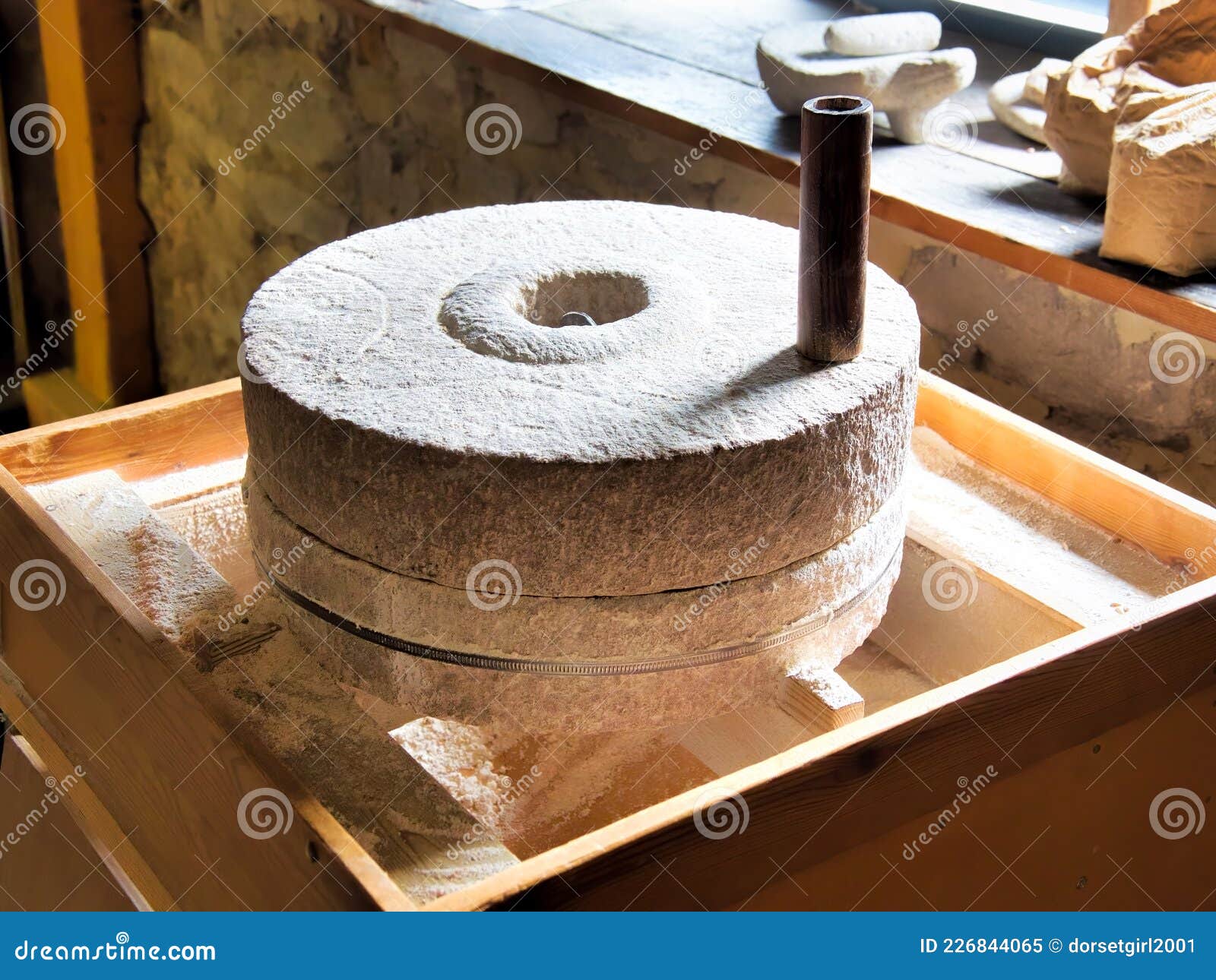 Ancient Technology of Millstones Stock Image Image of grinding