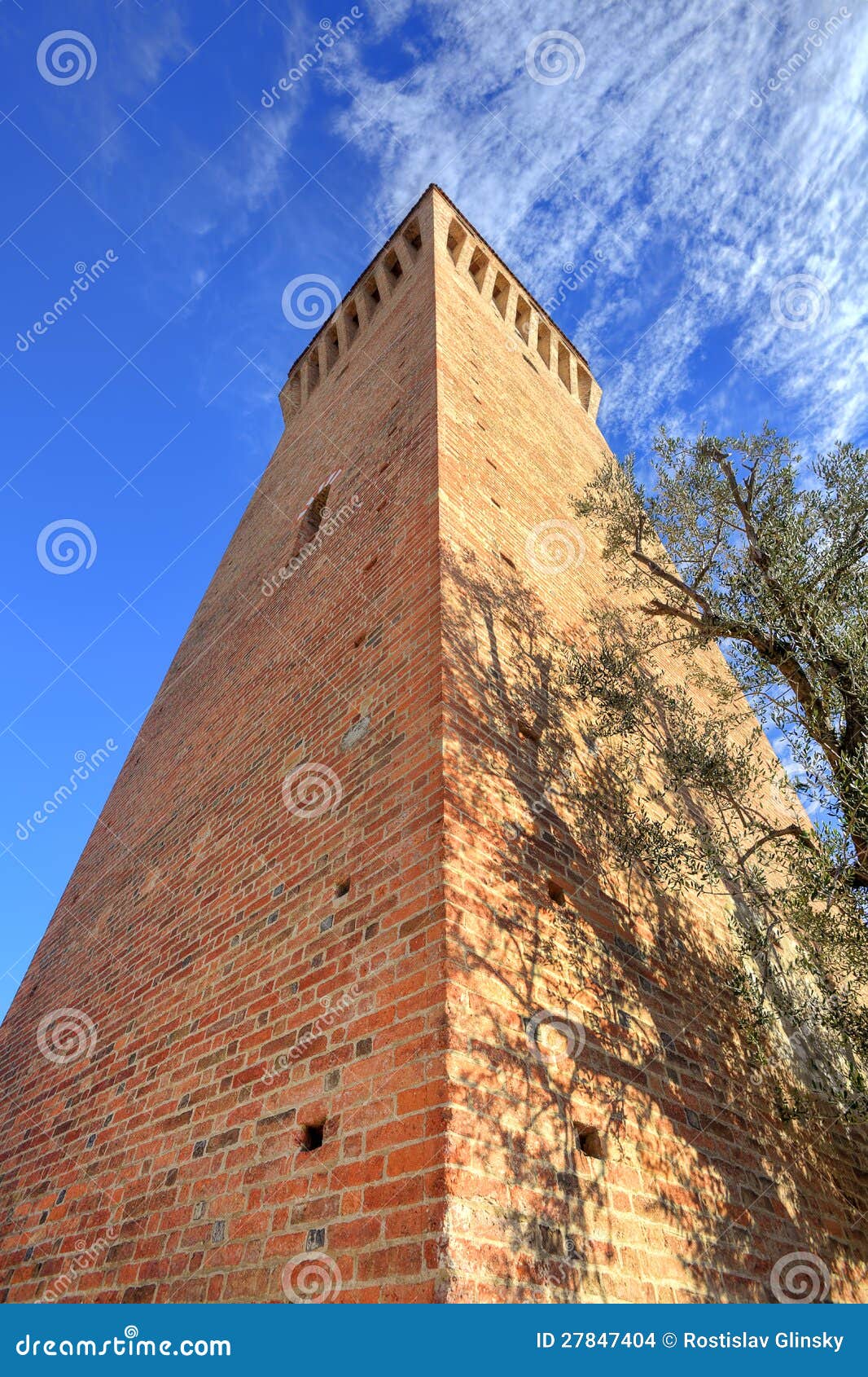 ancient tower. santa vittoria d'alba, italy.