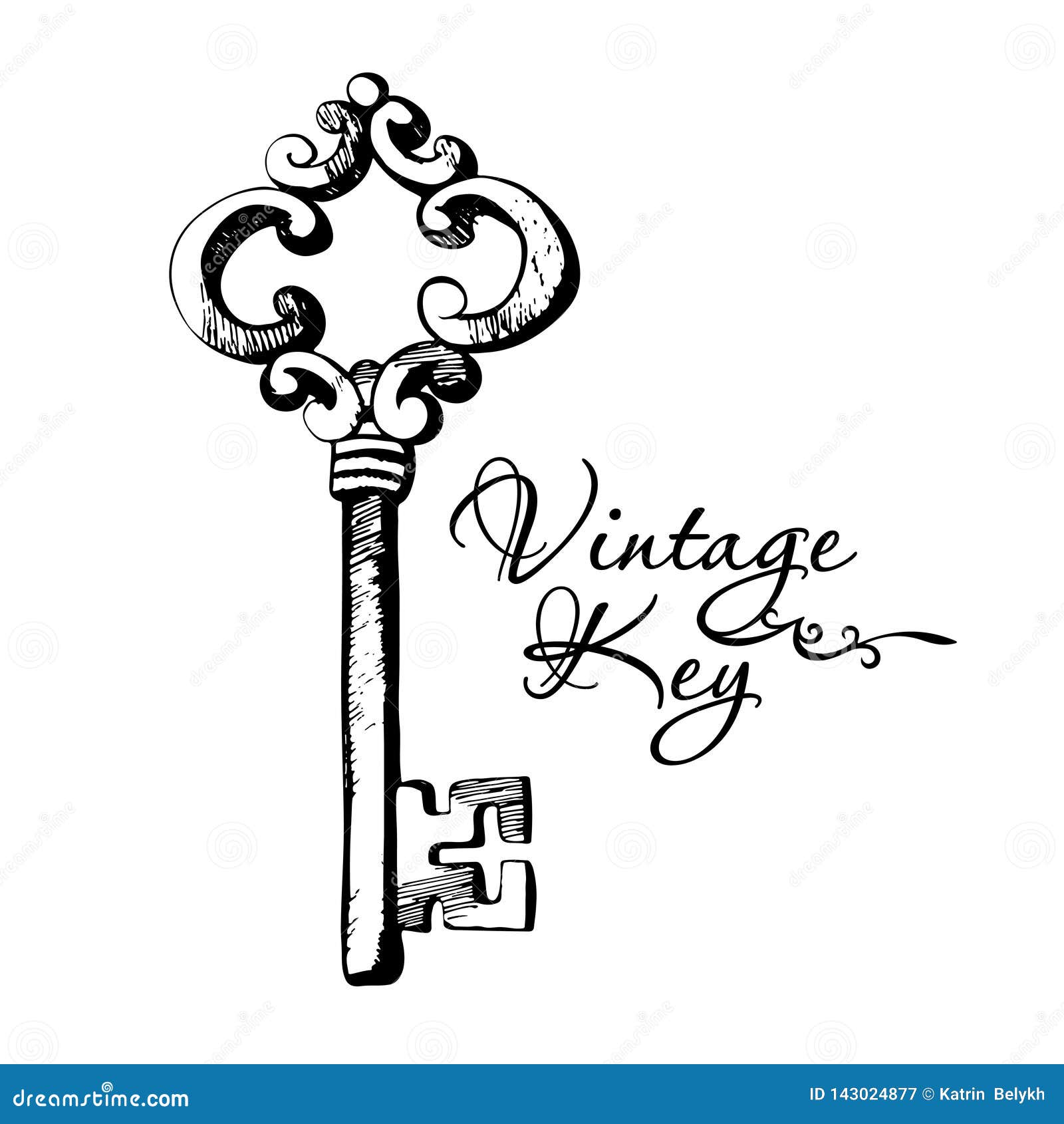 Premium Vector  Vintage watercolor victorian skeleton keys