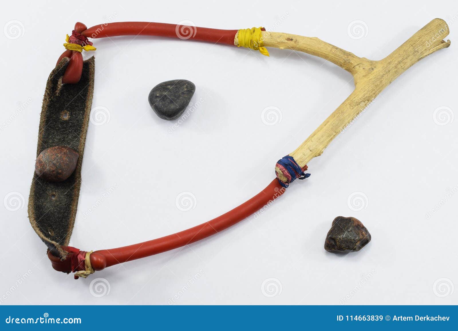 Ancient weapon, slingshot stock image. Image of david - 114663839
