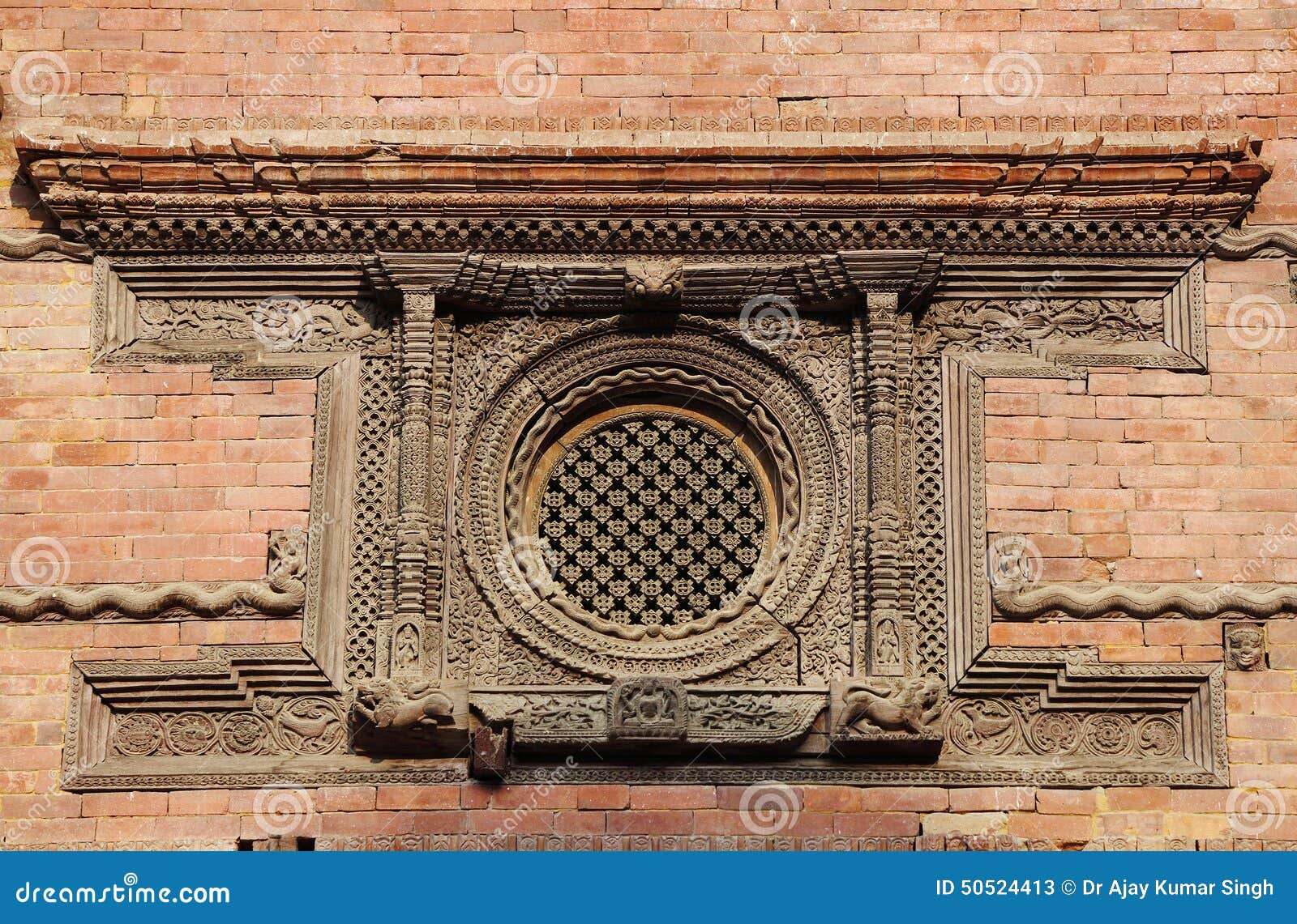 ancient windows in hanuman dhoka durbar