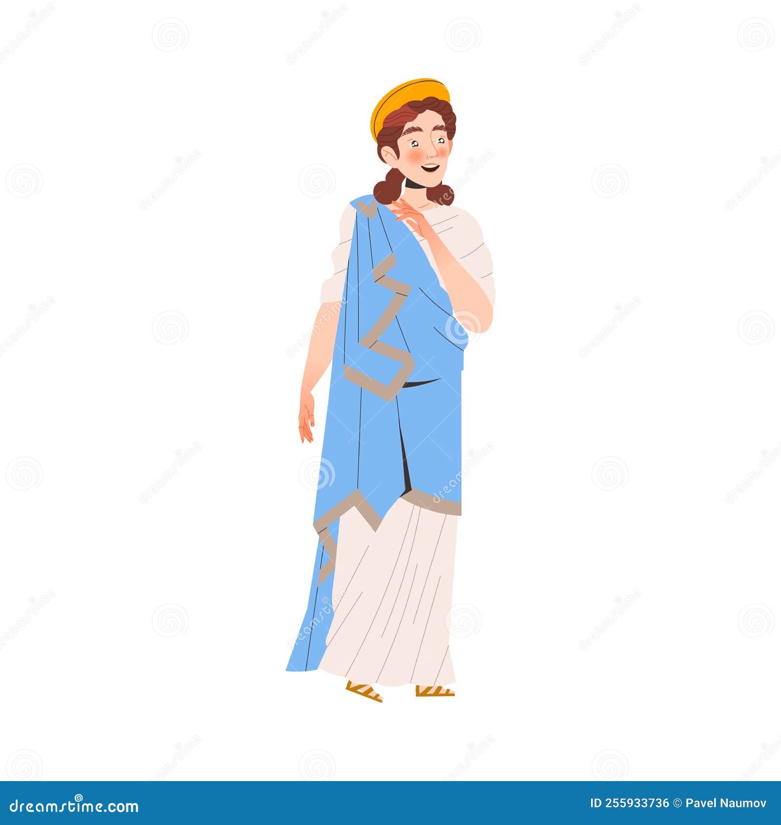 Ancient Woman Roman Character From Classical Antiquity Vector ...