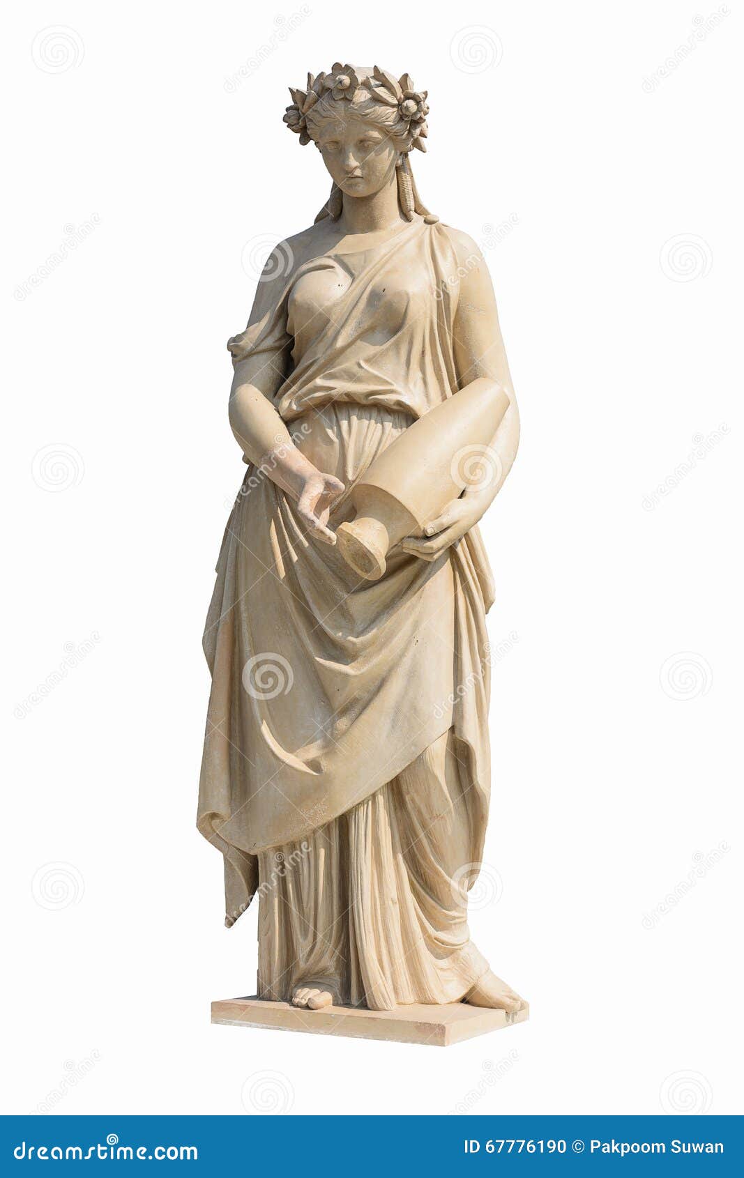 Ancient Women Statue in White Background Stock Photo Image of iron