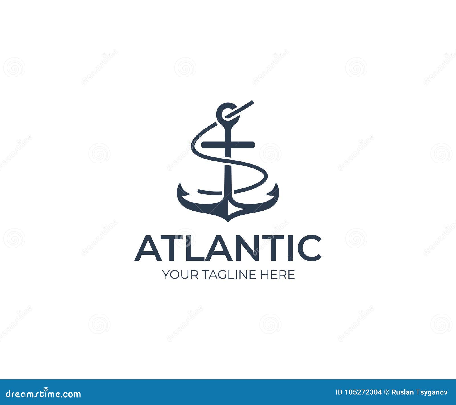 Ancora Logo Template Marine Vector Design Illustrazione Vettoriale Illustrazione Di Pesca Capitano 105272304