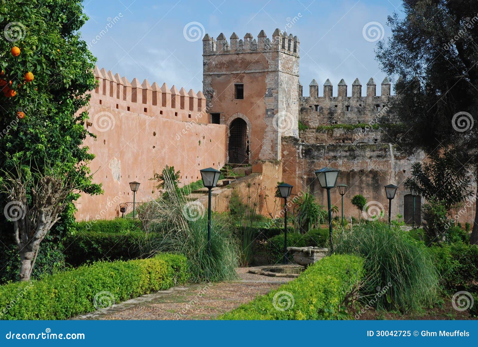 andalusian garden located in the ouida kasbah - rabat- morocco