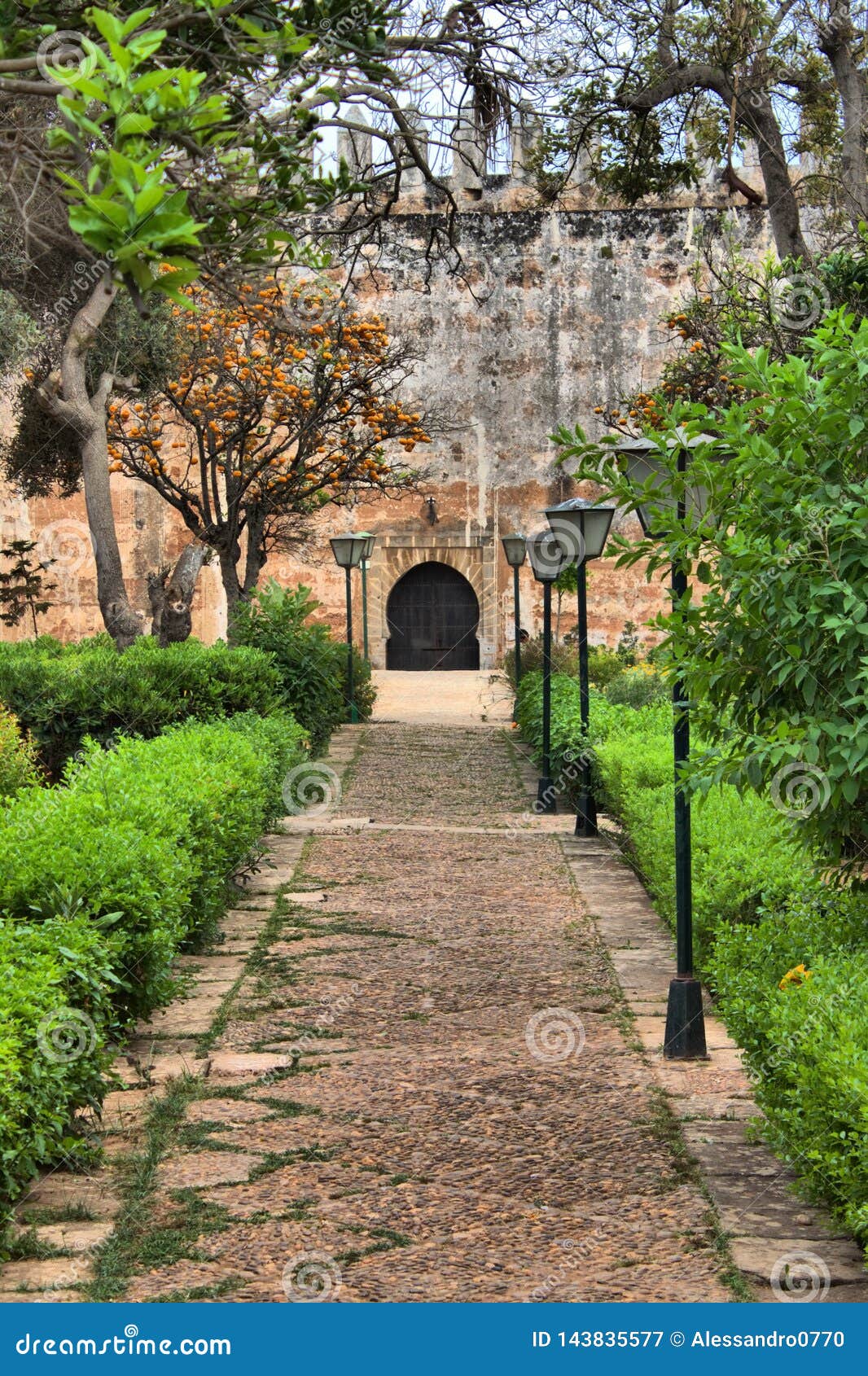 Andalusian Gardens in Rabat Stock Image - Image of kasbah, moroccan ...