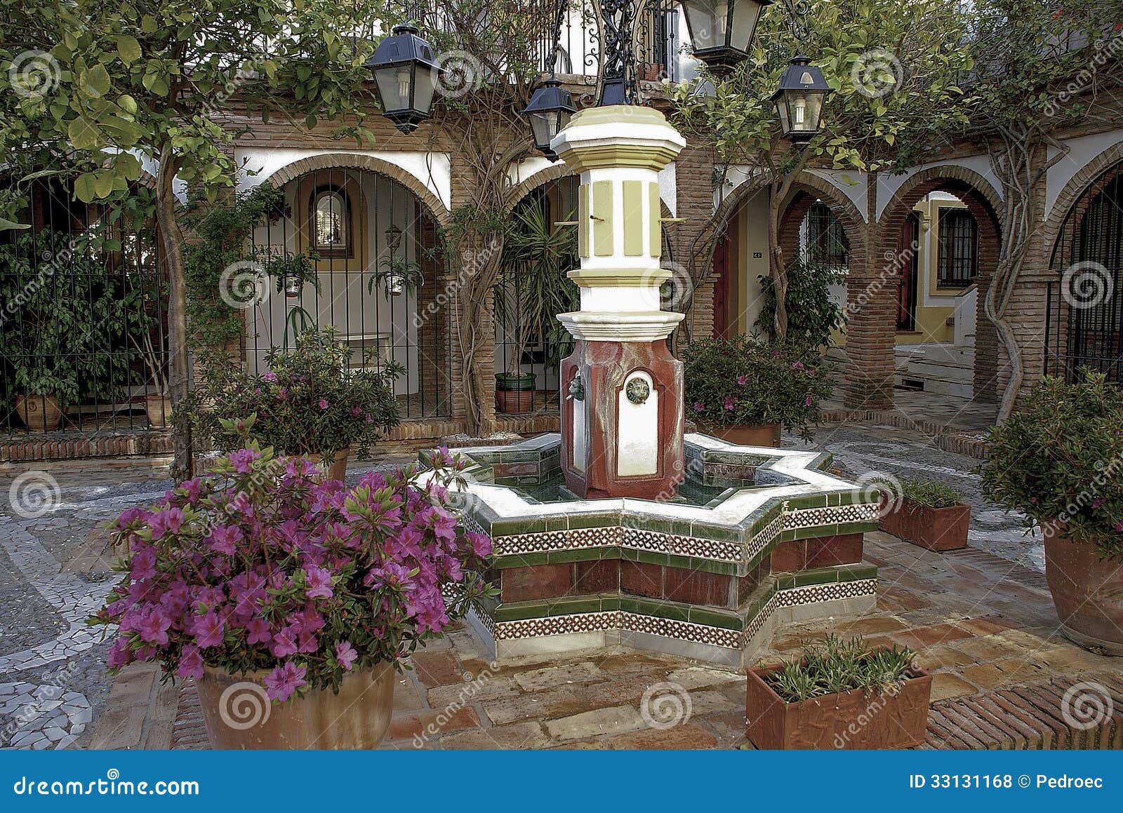 Andalusian patio stock photo. Image of paving, spanish 33131168
