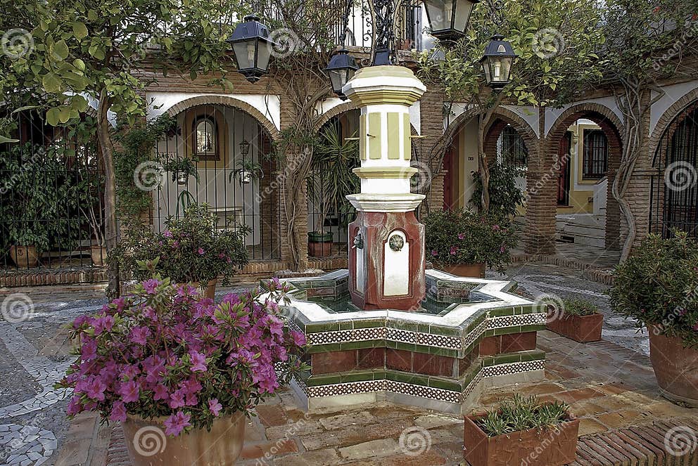 Andalusian patio stock photo. Image of paving, spanish - 33131168