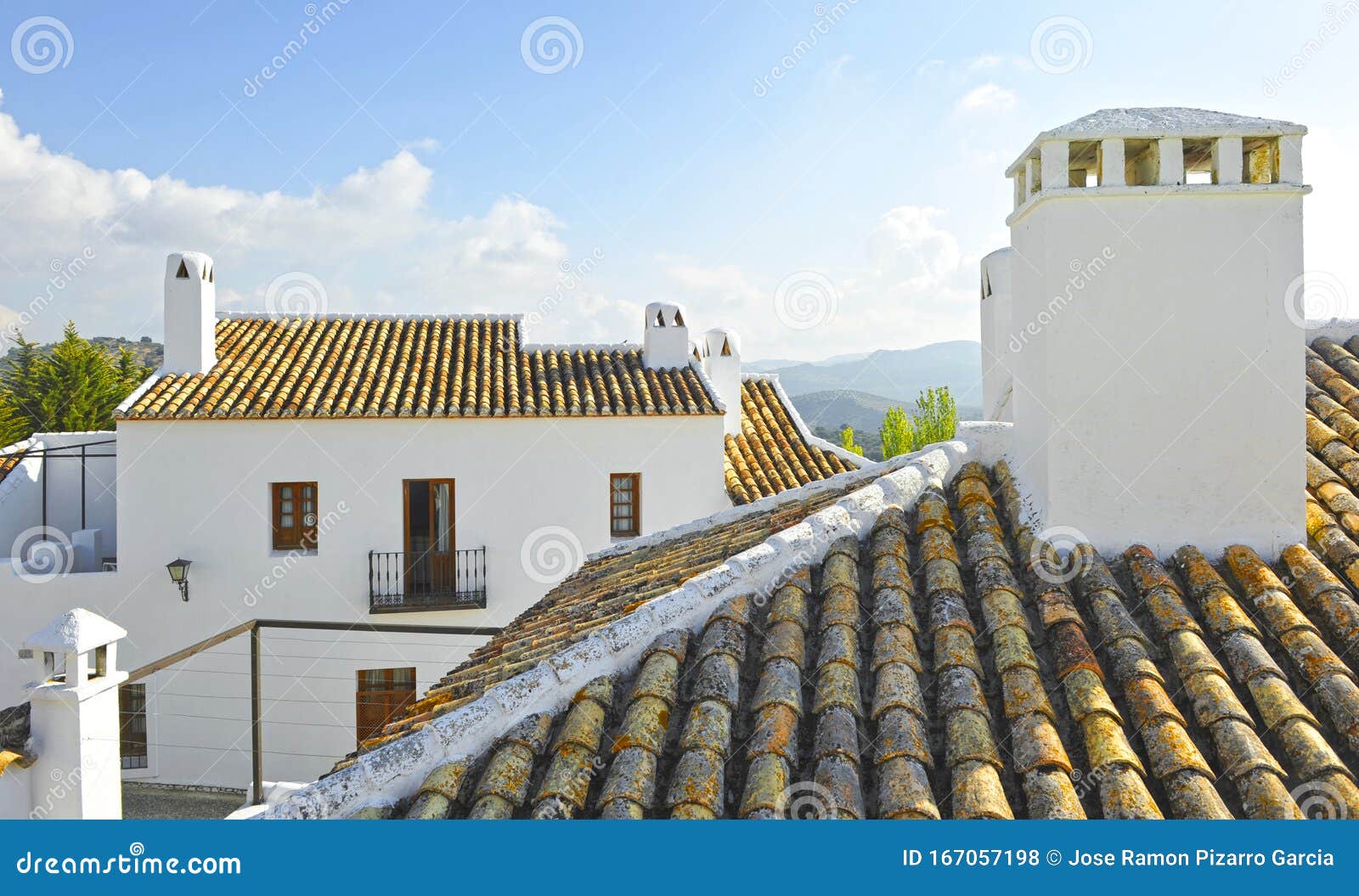 andalusian rooftops in the tourist villa of zagrilla village near the town of priego de cordoba, spain