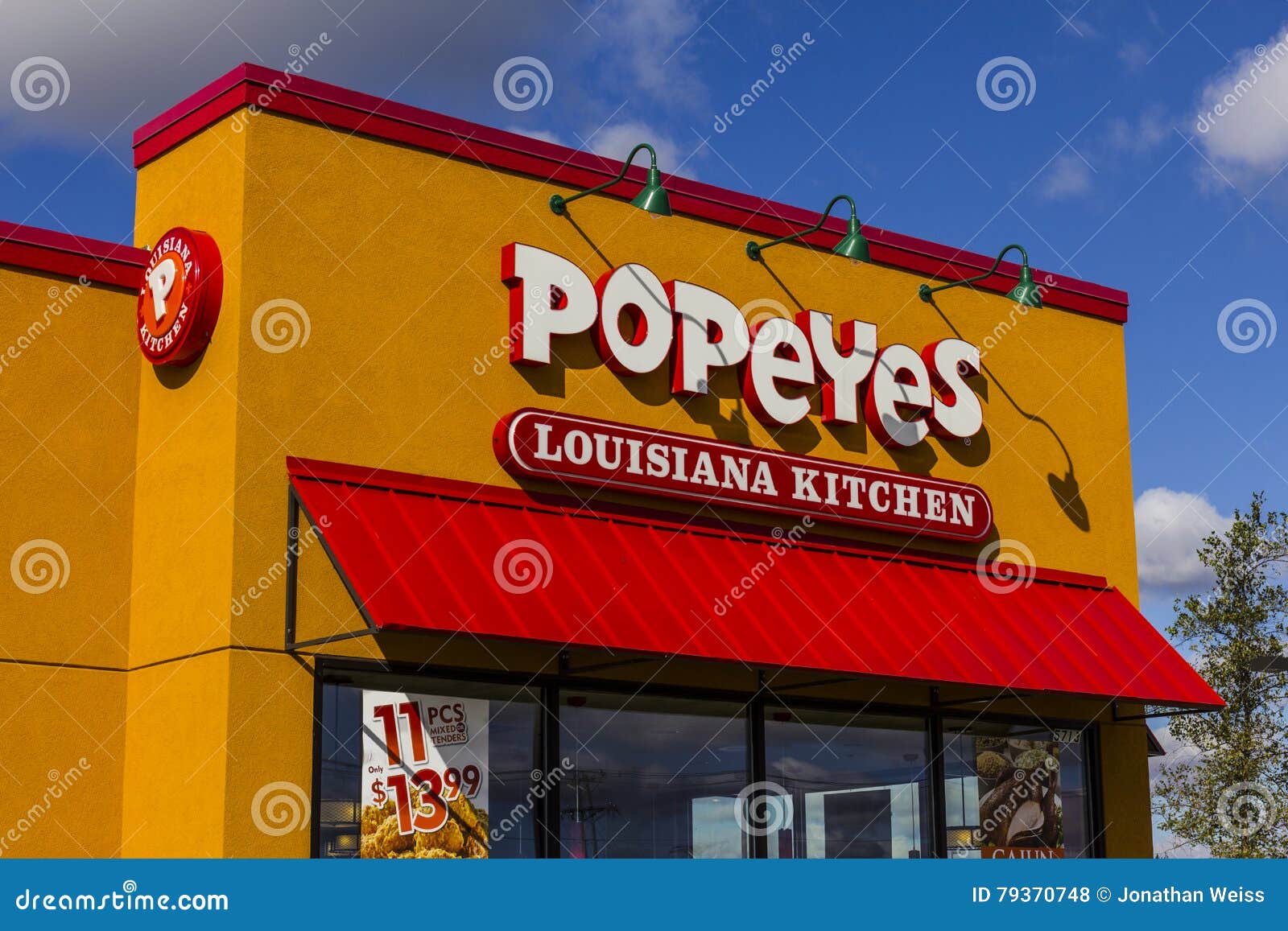 Anderson Circa October 2016 Popeyes Louisiana Kitchen Fast Food