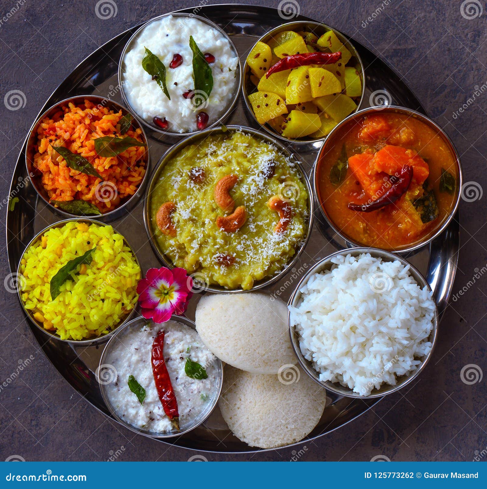 presentation of indian meals