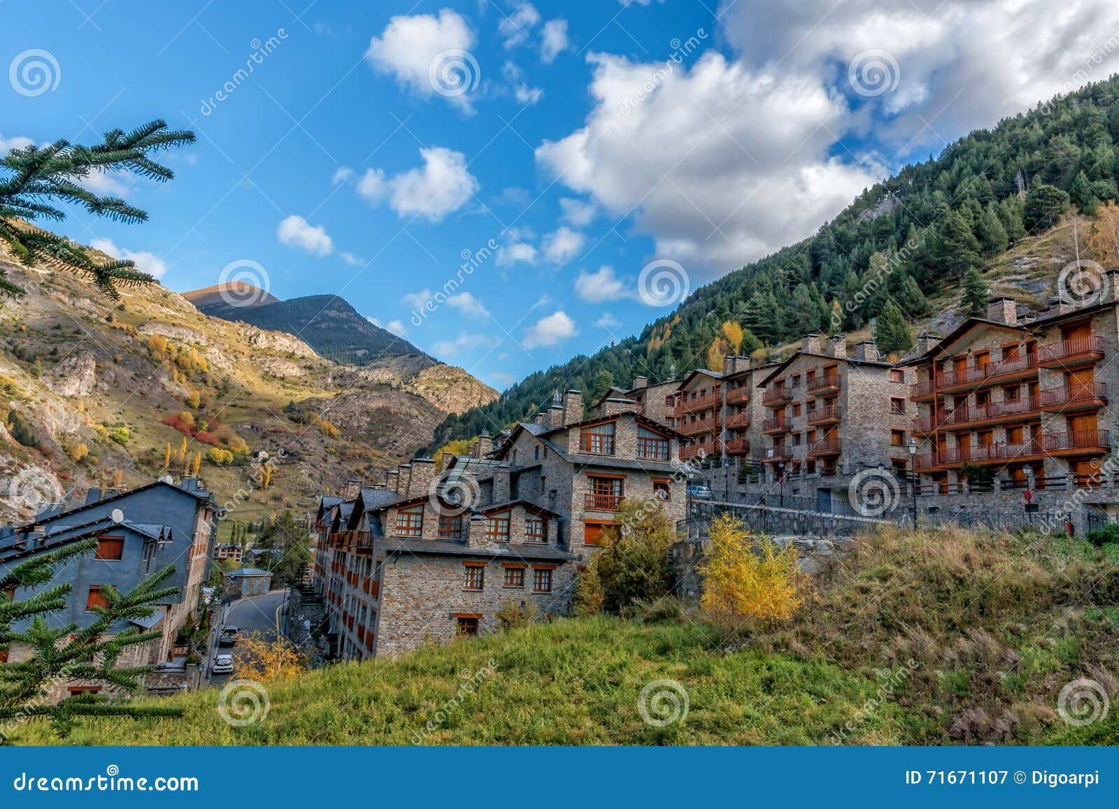 Andorra Landscape Stock Photo - Image: 71671107