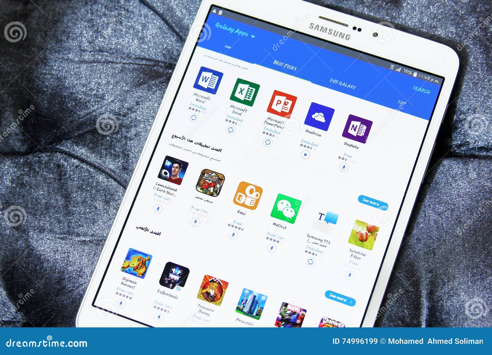 Android Galaxy Apps Store On Samsung Tab S2 Editorial Stock Image ...