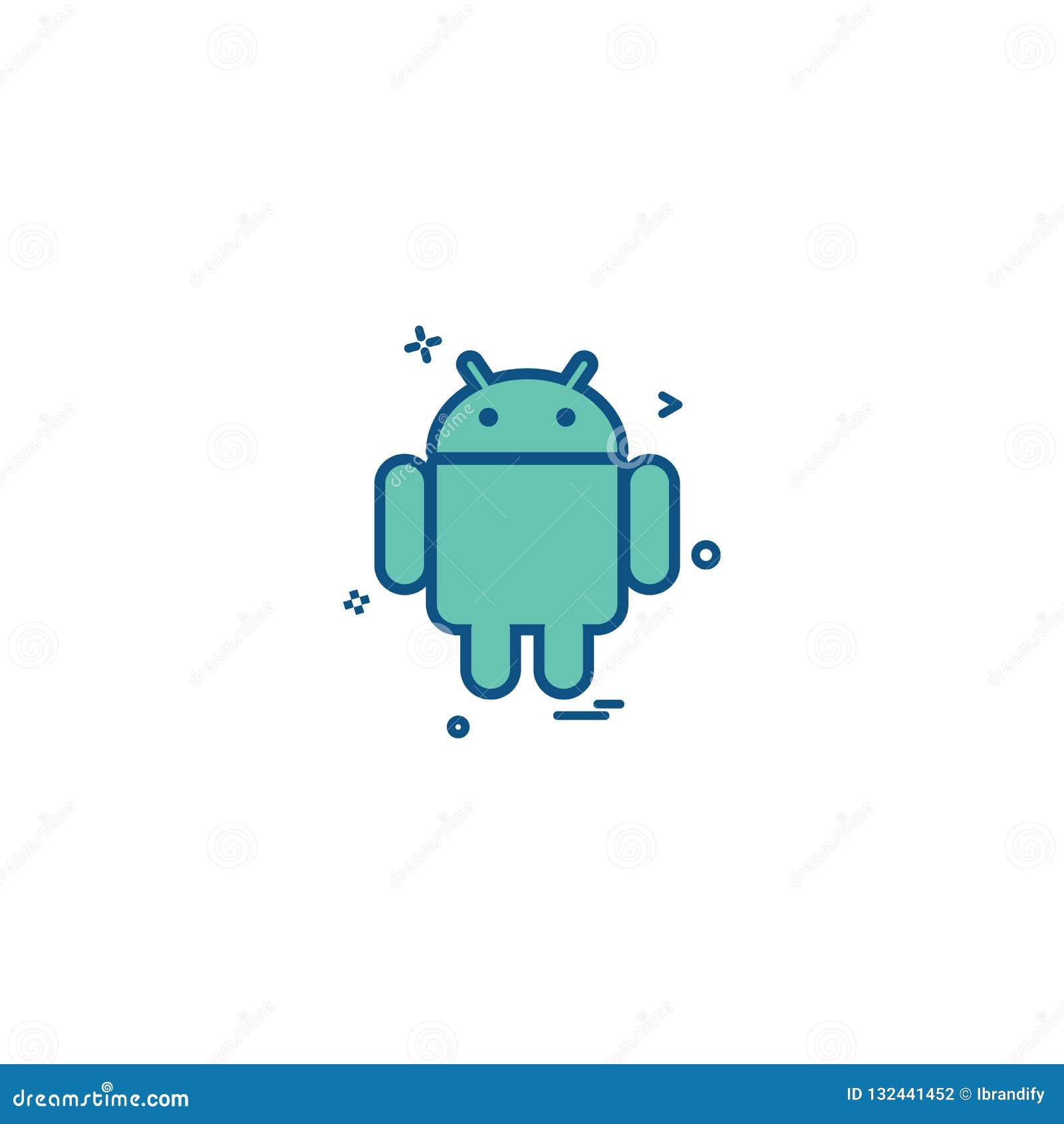 Android icon design vector editorial photography. Illustration of