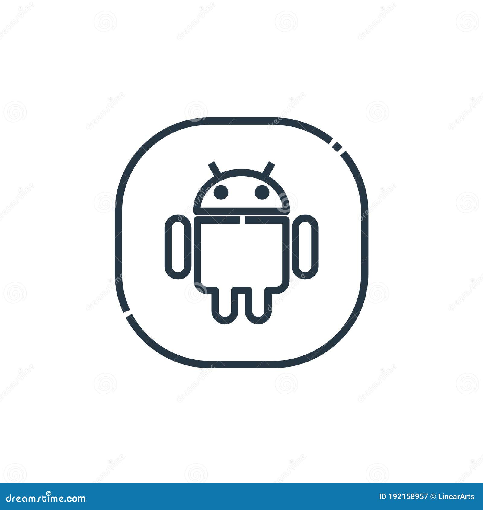 Download Android Icon Vector From Social Media Logos Concept. Thin ...
