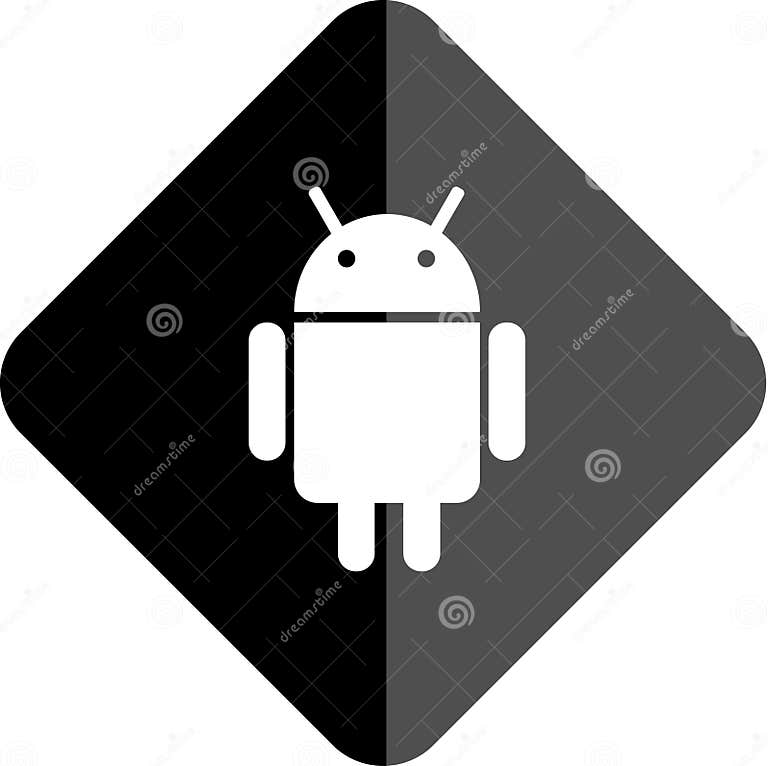 Android black logo editorial photo. Illustration of drawing 101390361