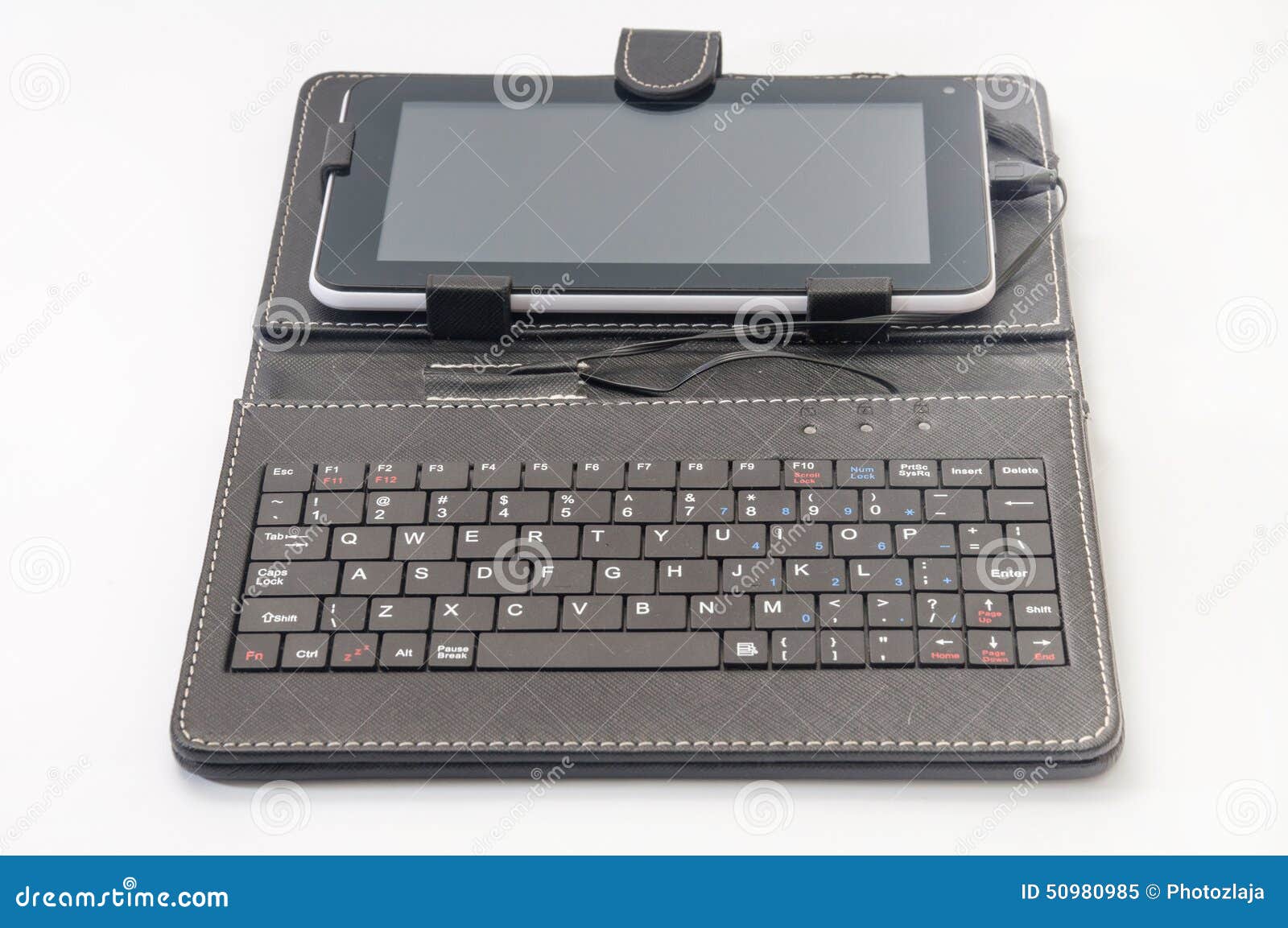 Android Tablet with a Keyboard Stock Image - Image of digital, blank
